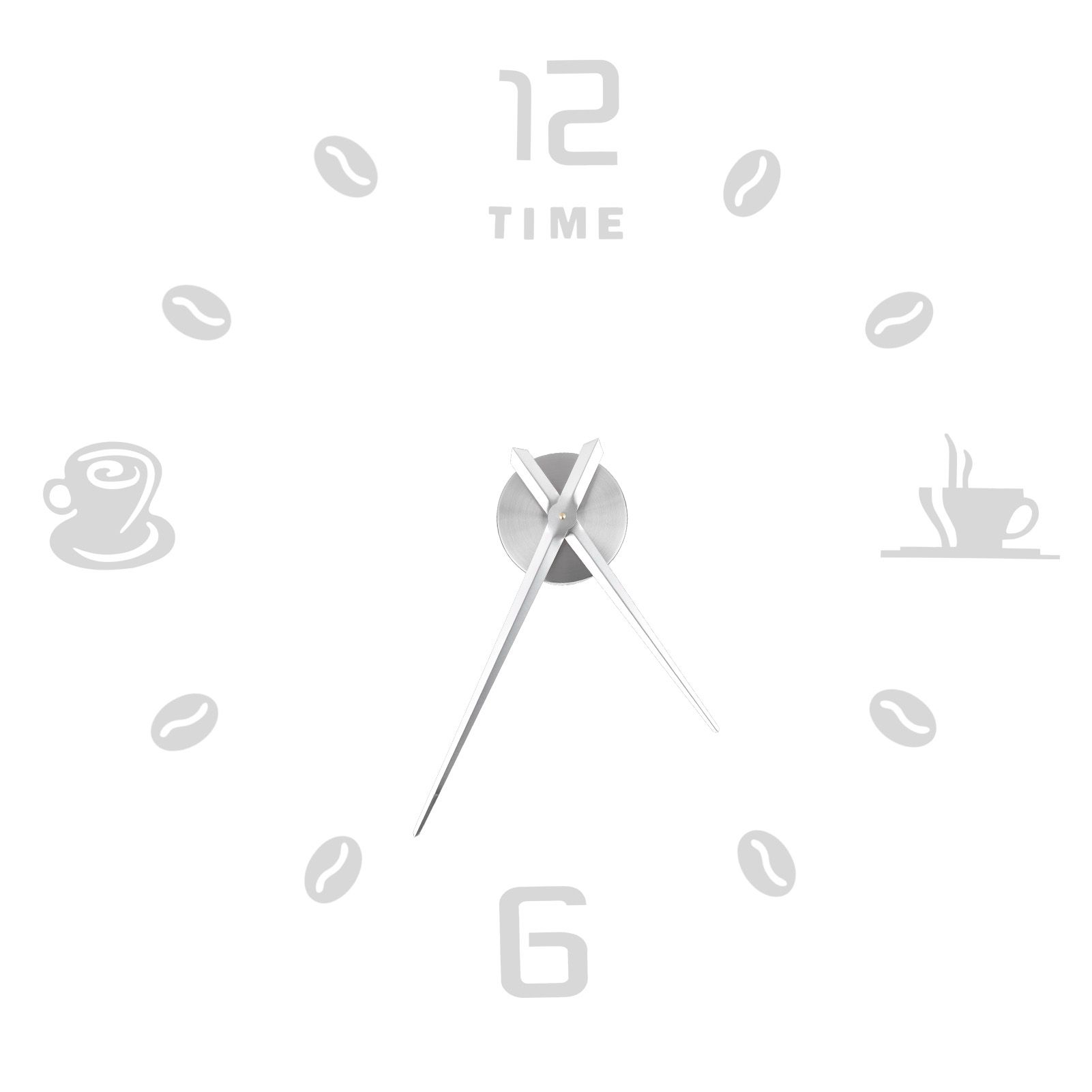 Modern Large Frameless DIY Wall Clock Mirror Surface Sticker for Home Office view 4