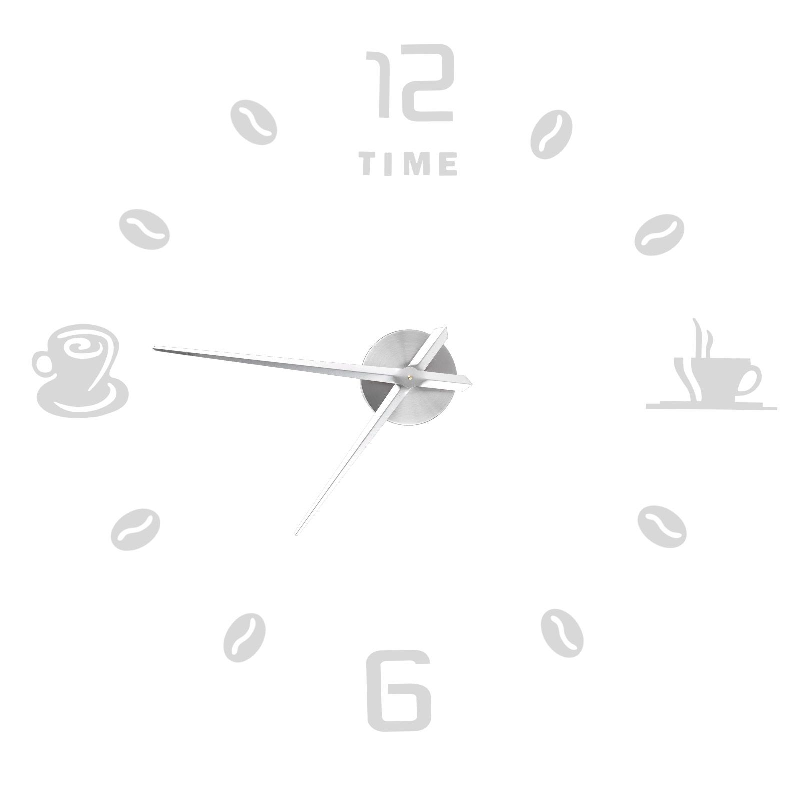 Modern Large Frameless DIY Wall Clock Mirror Surface Sticker for Home Office view 5