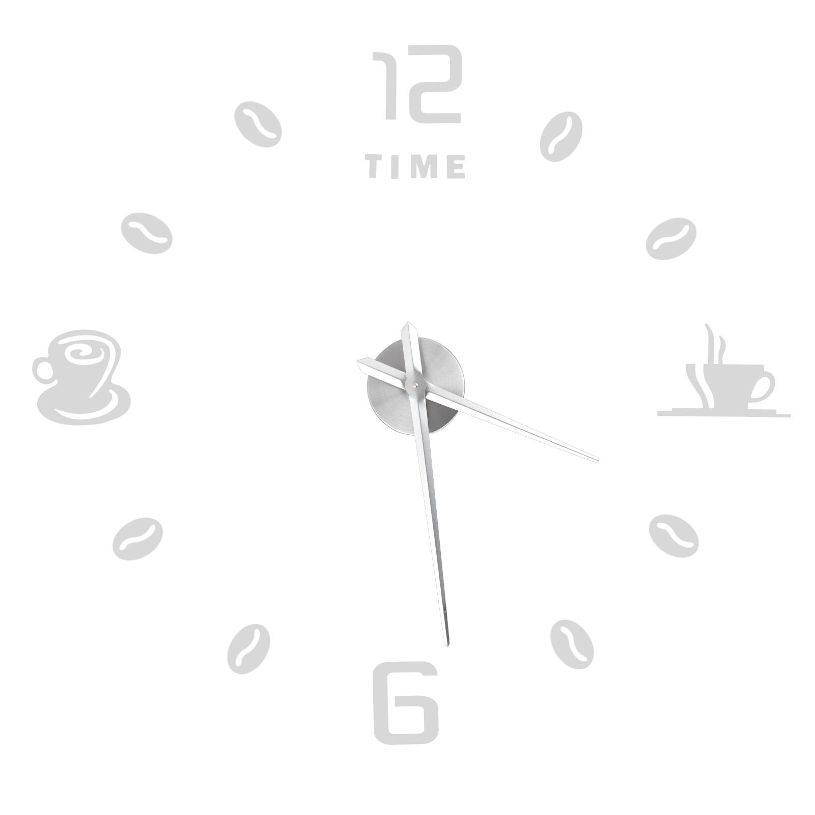 Modern Large Frameless DIY Wall Clock Mirror Surface Sticker for Home Office view 7