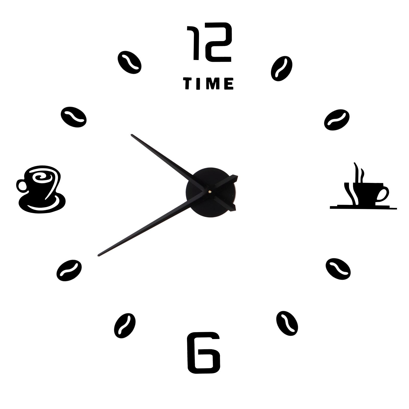 Modern Large Frameless DIY Wall Clock Mirror Surface Sticker for Home Office view 3