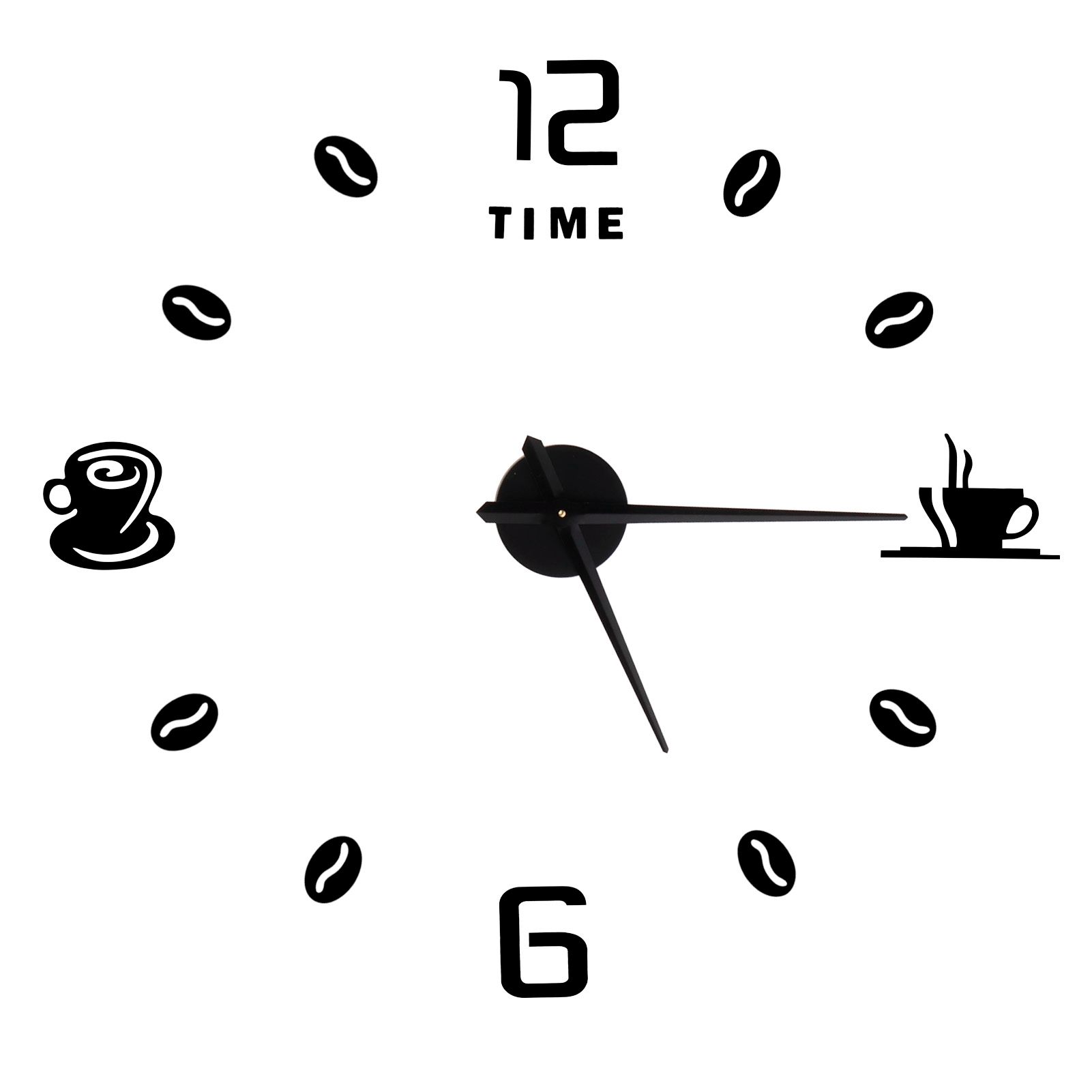 Modern Large Frameless DIY Wall Clock Mirror Surface Sticker for Home Office view 4