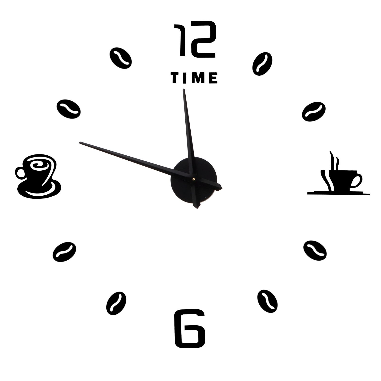 Modern Large Frameless DIY Wall Clock Mirror Surface Sticker for Home Office view 5