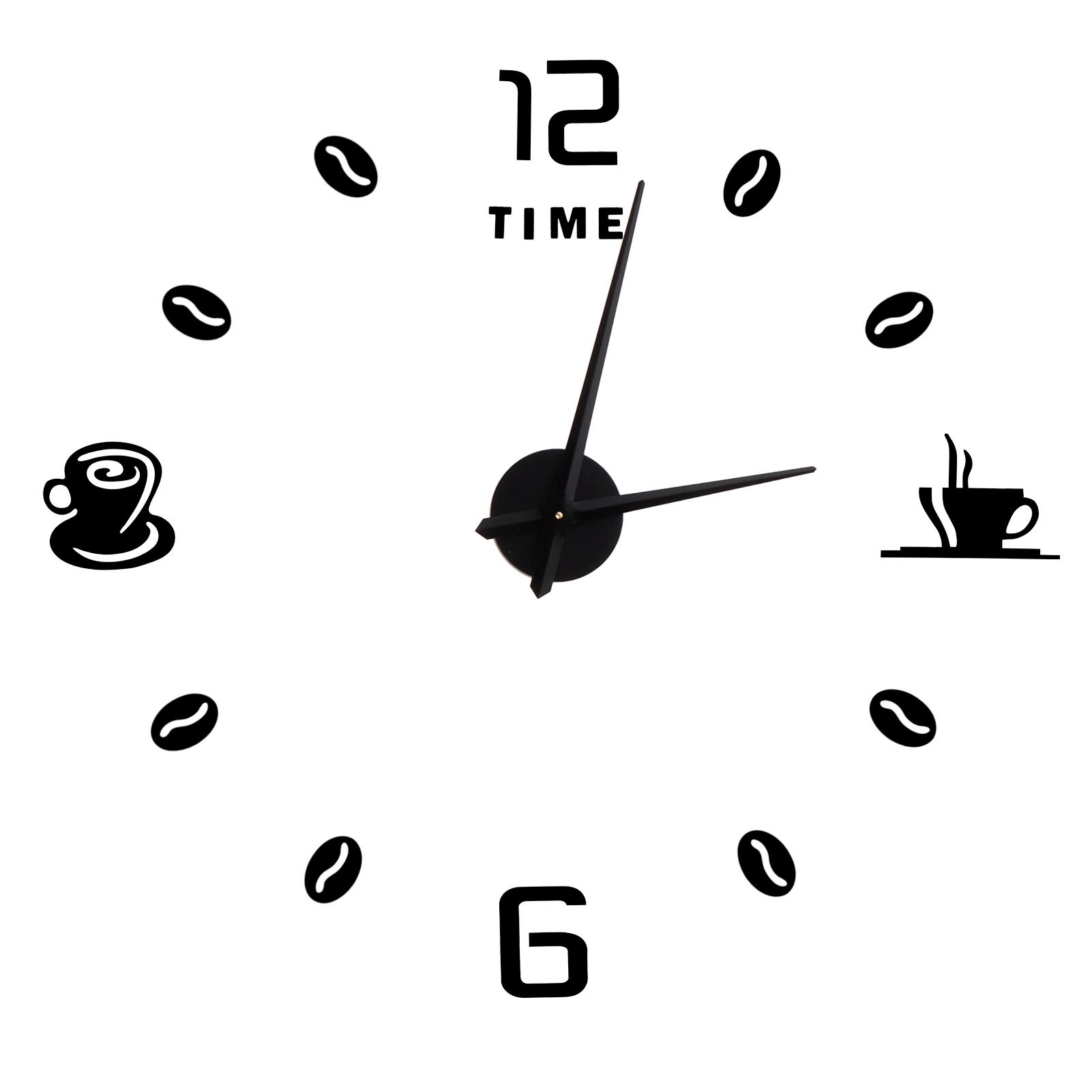 Modern Large Frameless DIY Wall Clock Mirror Surface Sticker for Home Office view 6