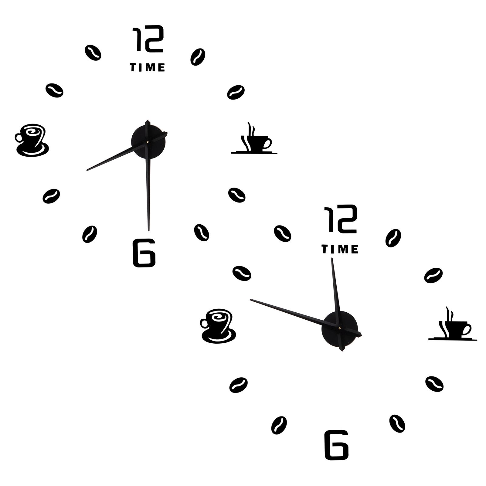Modern Large Frameless DIY Wall Clock Mirror Surface Sticker for Home Office view 7