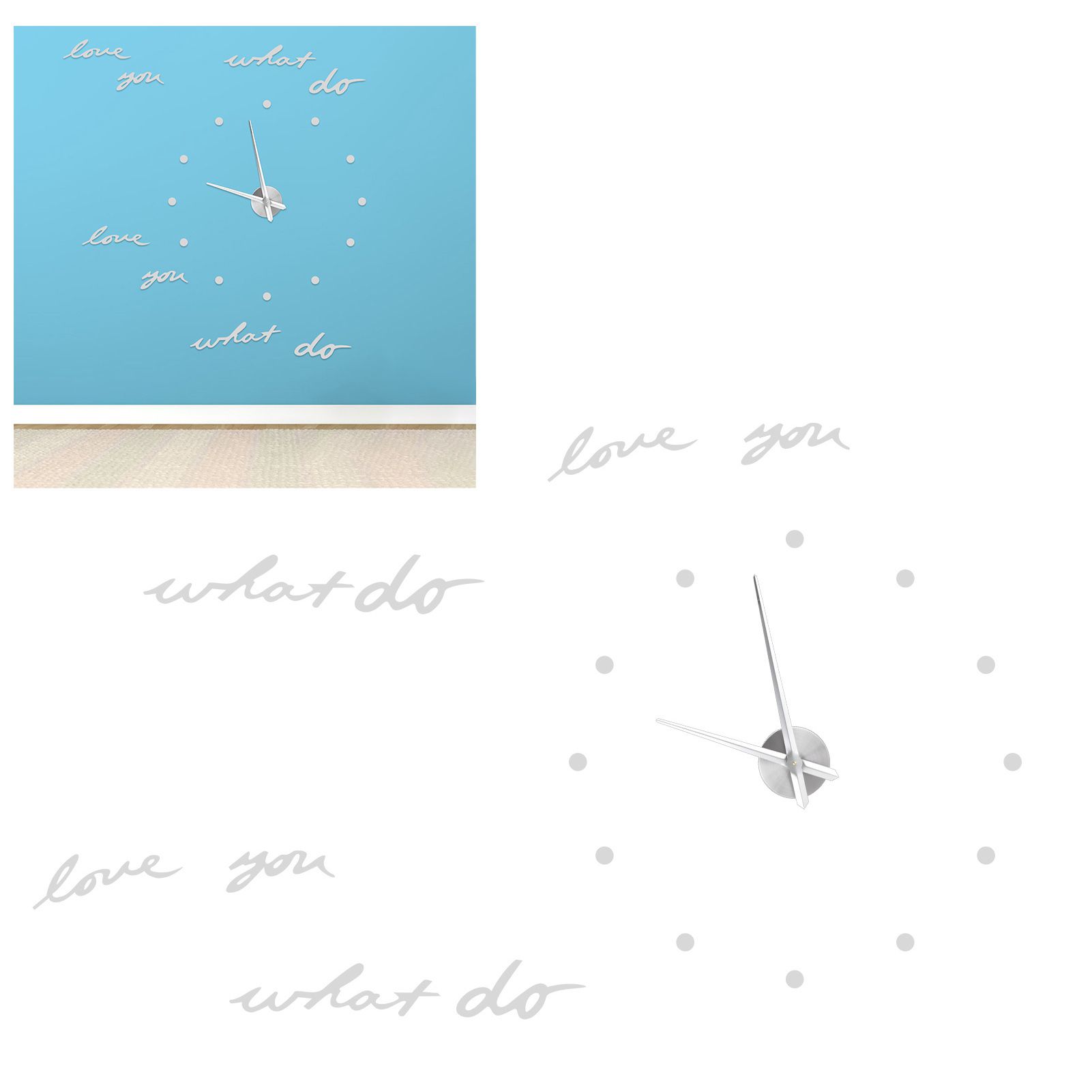 Innovative DIY Wall Clock Stylish Mirror Surface Sticker Clock Modern Home view 9