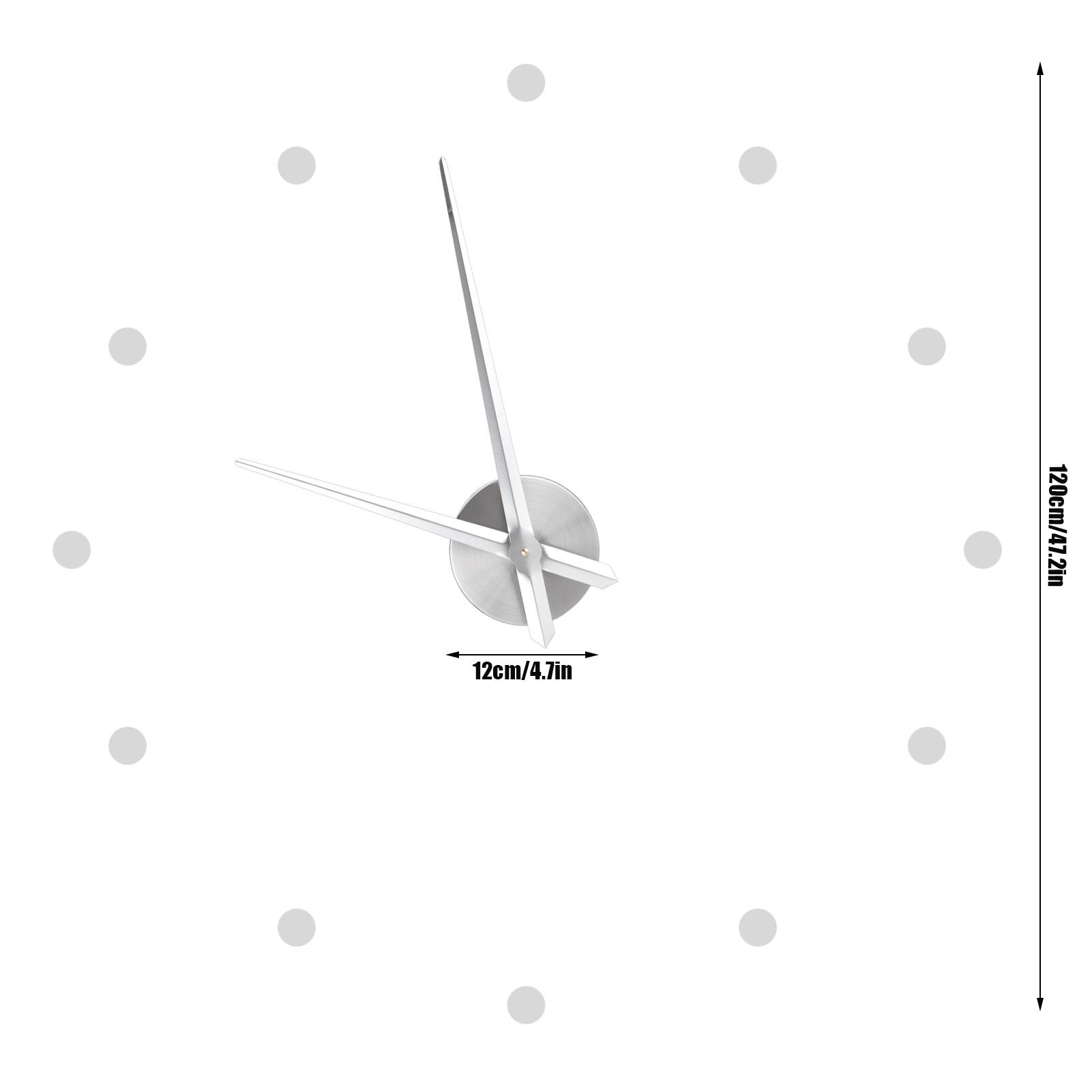Innovative DIY Wall Clock Stylish Mirror Surface Sticker Clock Modern Home view 15
