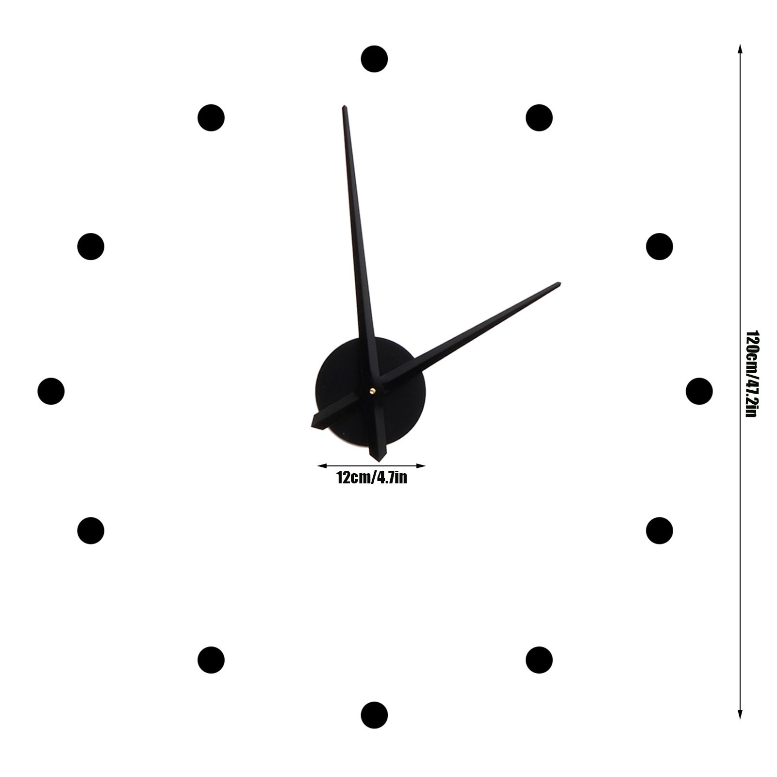 Innovative DIY Wall Clock Stylish Mirror Surface Sticker Clock Modern Home view 15