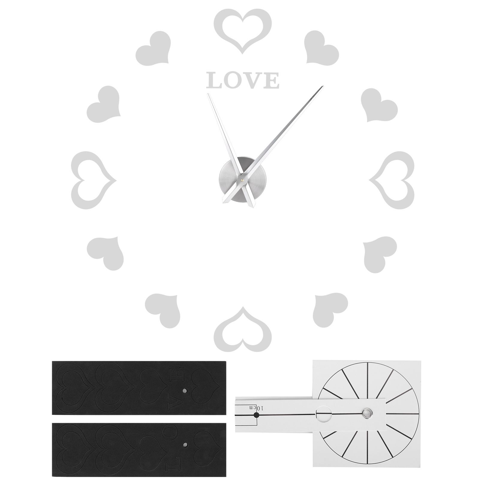 Innovative DIY Wall Clock Acrylic Mirror Surface Wall Sticker Clock for Home view 8