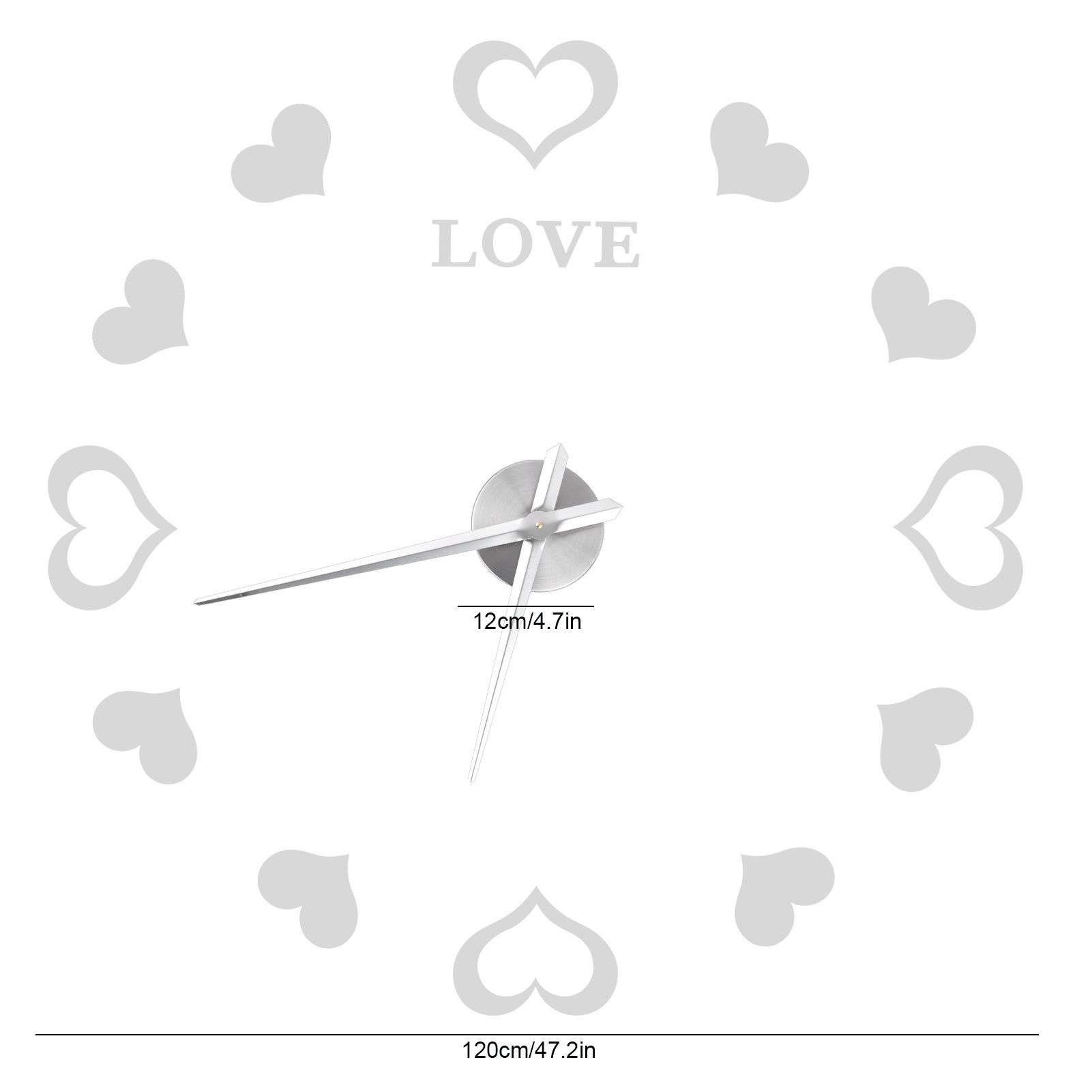 Innovative DIY Wall Clock Acrylic Mirror Surface Wall Sticker Clock for Home view 15