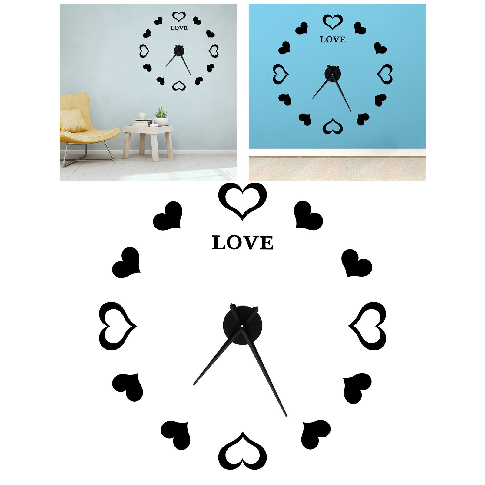 Innovative DIY Wall Clock Acrylic Mirror Surface Wall Sticker Clock for Home view 10
