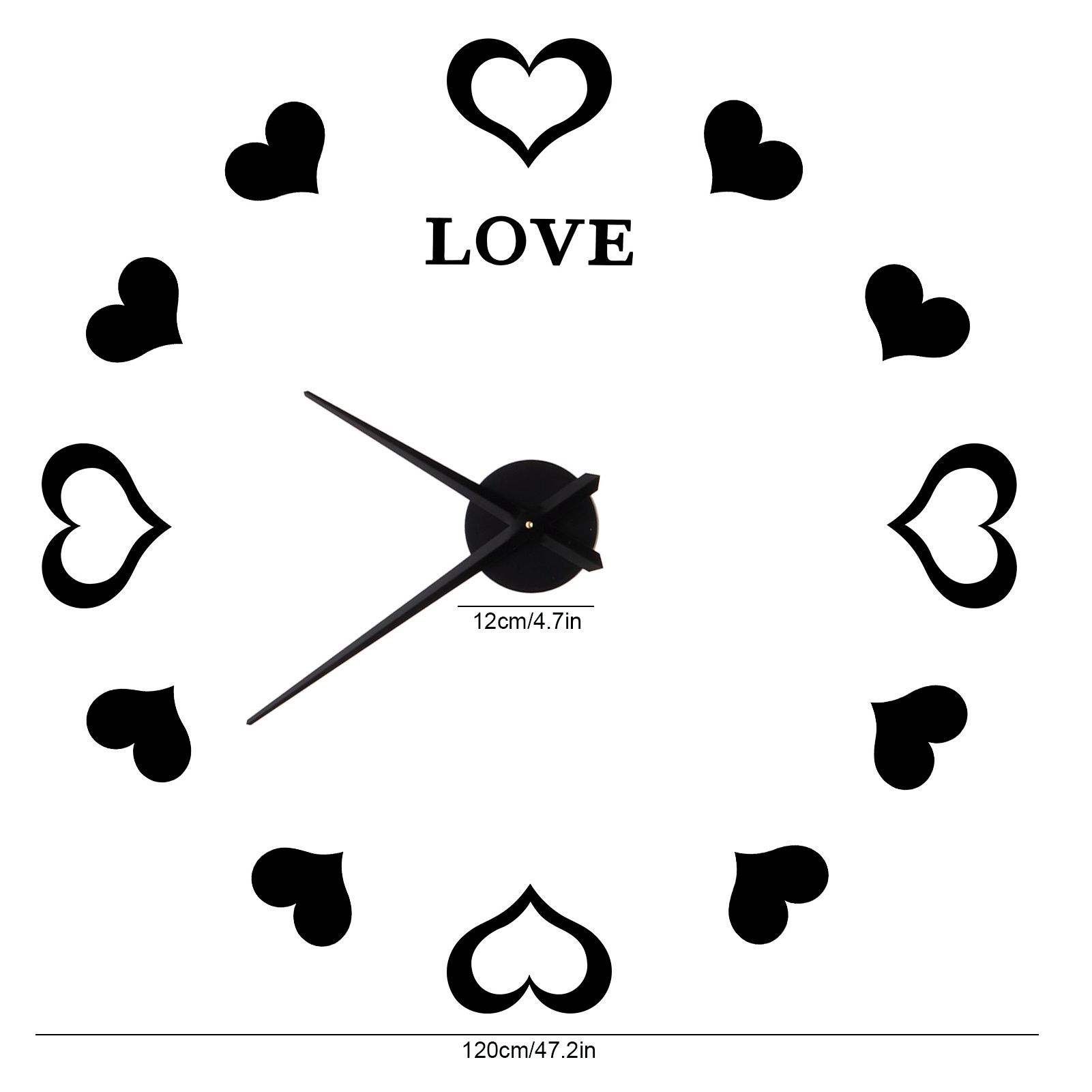 Innovative DIY Wall Clock Acrylic Mirror Surface Wall Sticker Clock for Home view 14