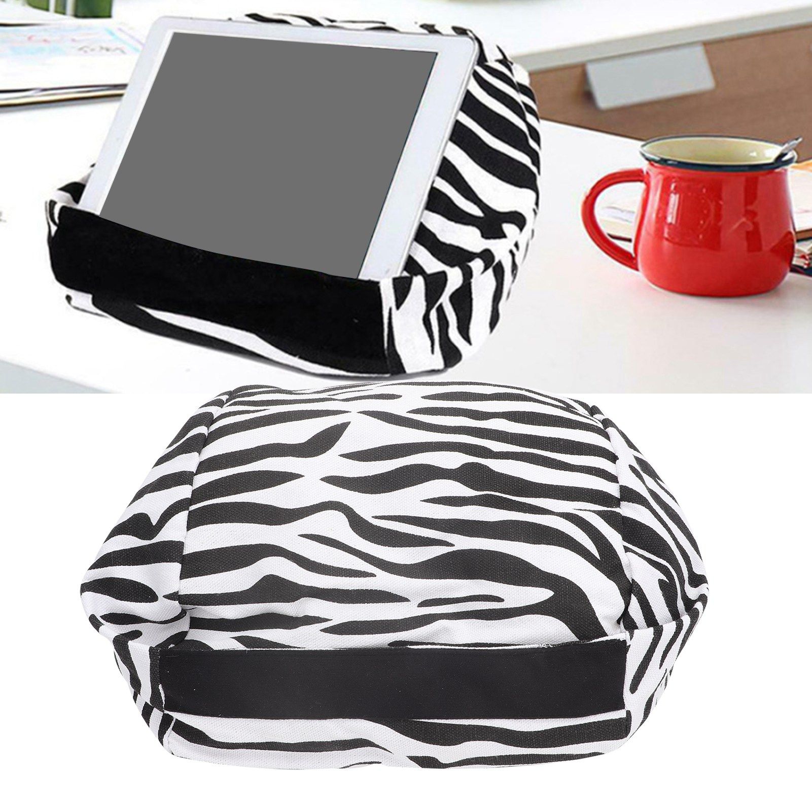 Portable Tablet Cushion Printed Canvas Reading Bracket Pillow Holder for view 9