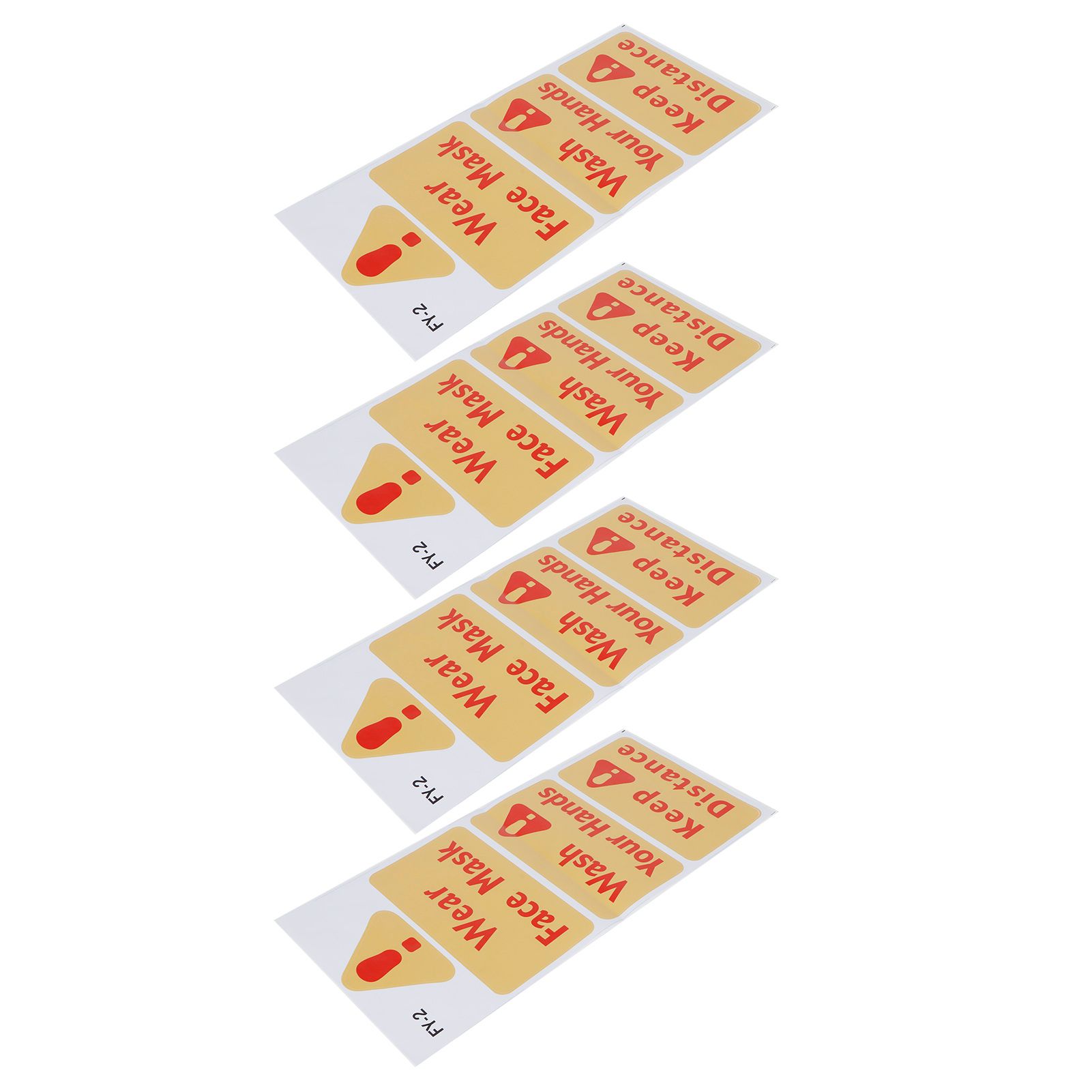 4PCS Warning Signs Wall Sticker Caution Warning Decals DIY Kitchen Shop Window view 6