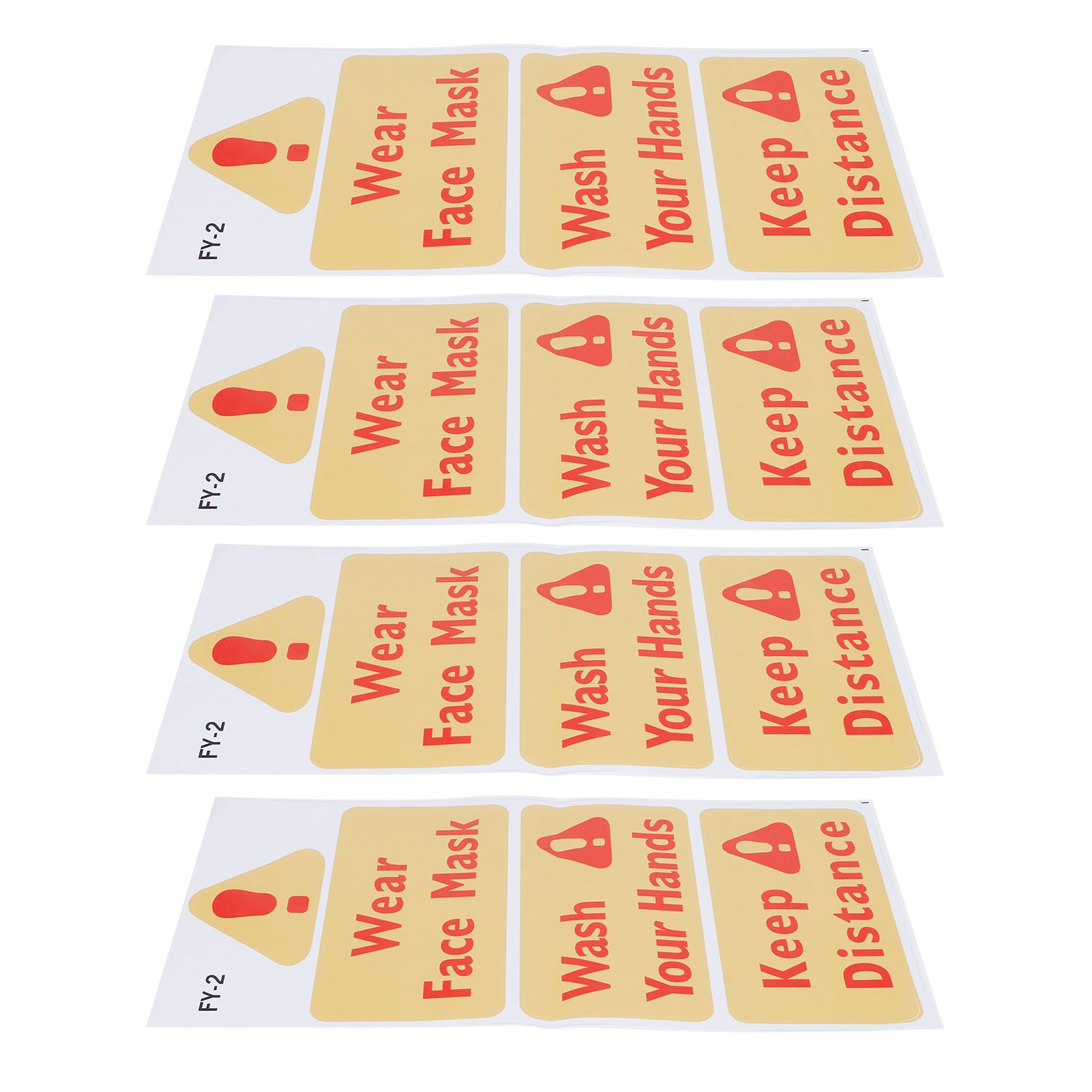 4PCS Warning Signs Wall Sticker Caution Warning Decals DIY Kitchen Shop Window view 8