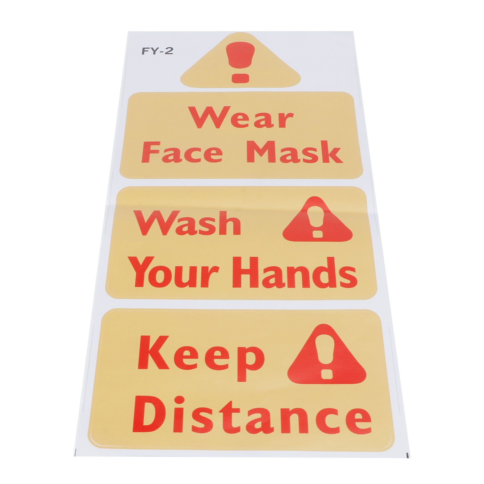 4PCS Warning Signs Wall Sticker Caution Warning Decals DIY Kitchen Shop Window view 11