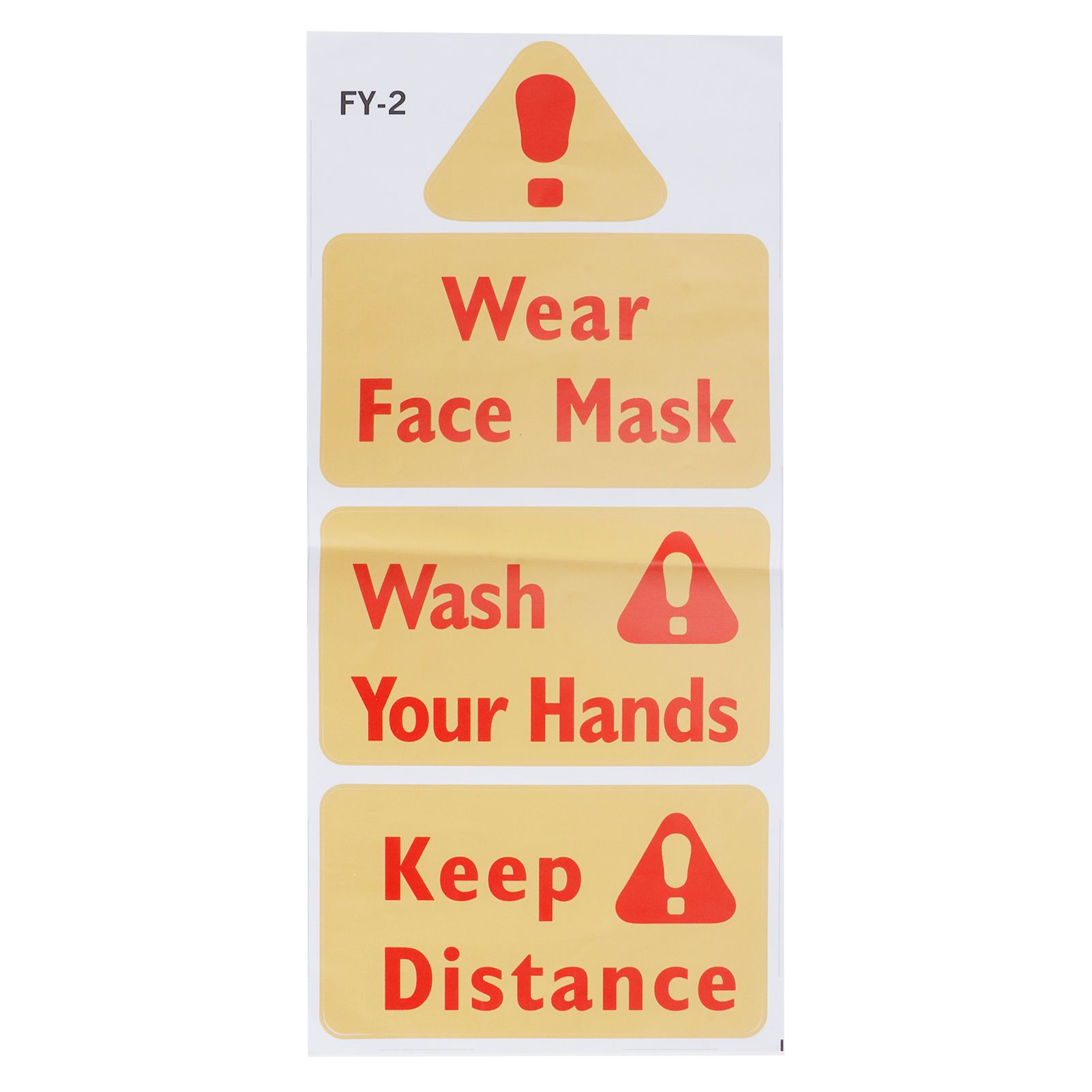 4PCS Warning Signs Wall Sticker Caution Warning Decals DIY Kitchen Shop Window view 12