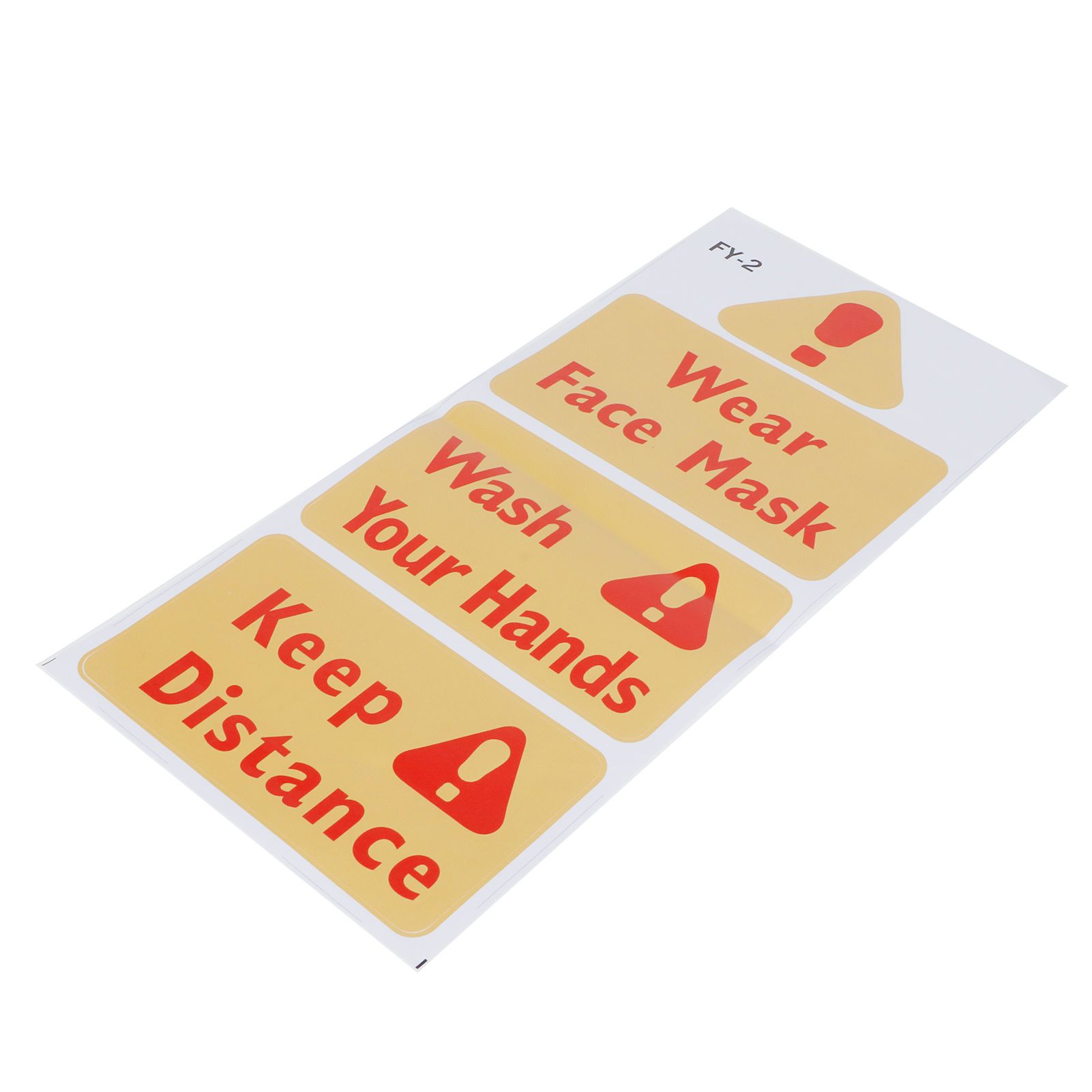 4PCS Warning Signs Wall Sticker Caution Warning Decals DIY Kitchen Shop Window view 13