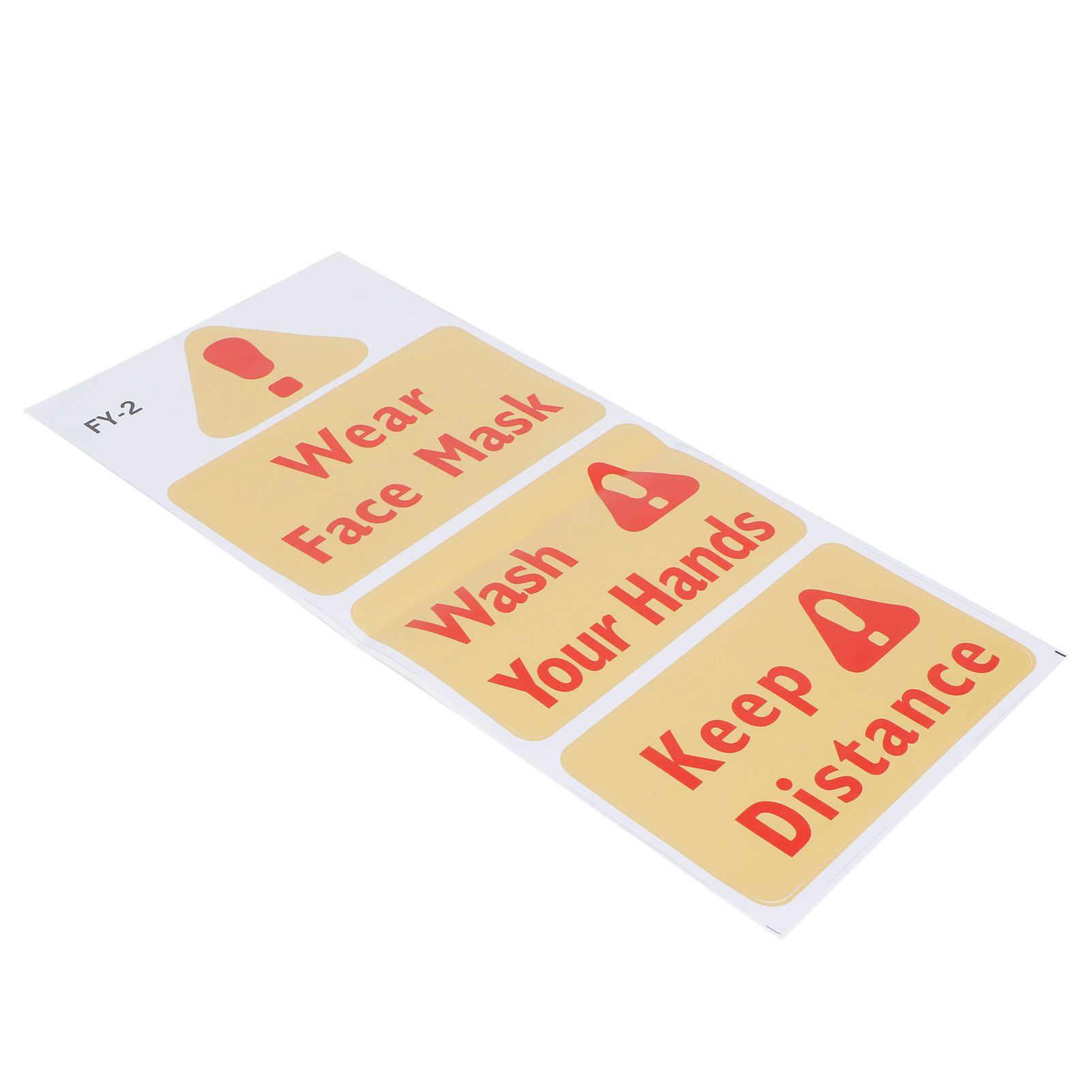 4PCS Warning Signs Wall Sticker Caution Warning Decals DIY Kitchen Shop Window view 14