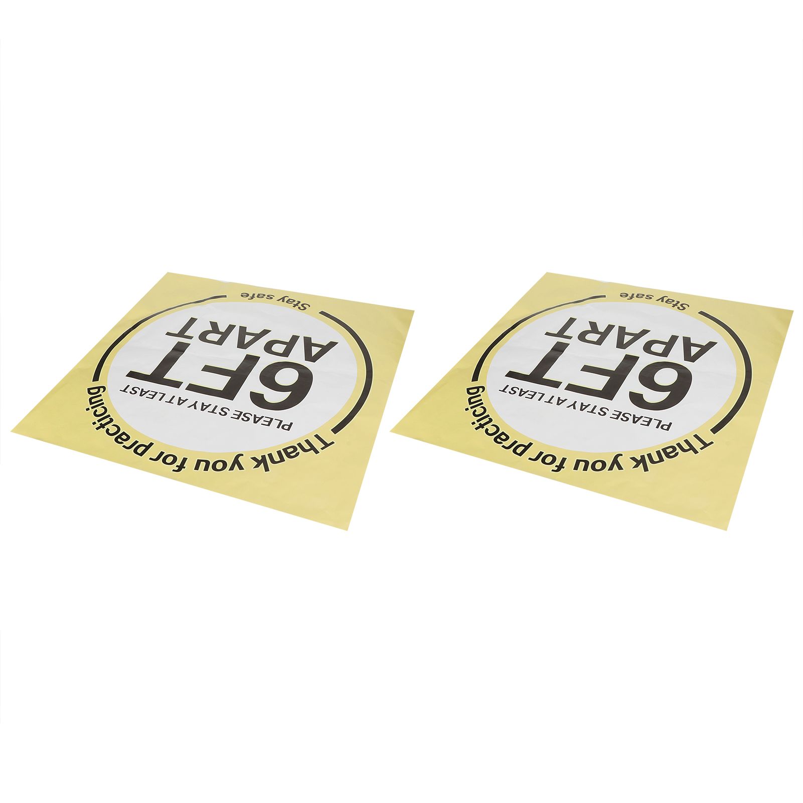 2 Sets Social Distancing Floor Decals Distancing Warning Sign Sticker for view 5