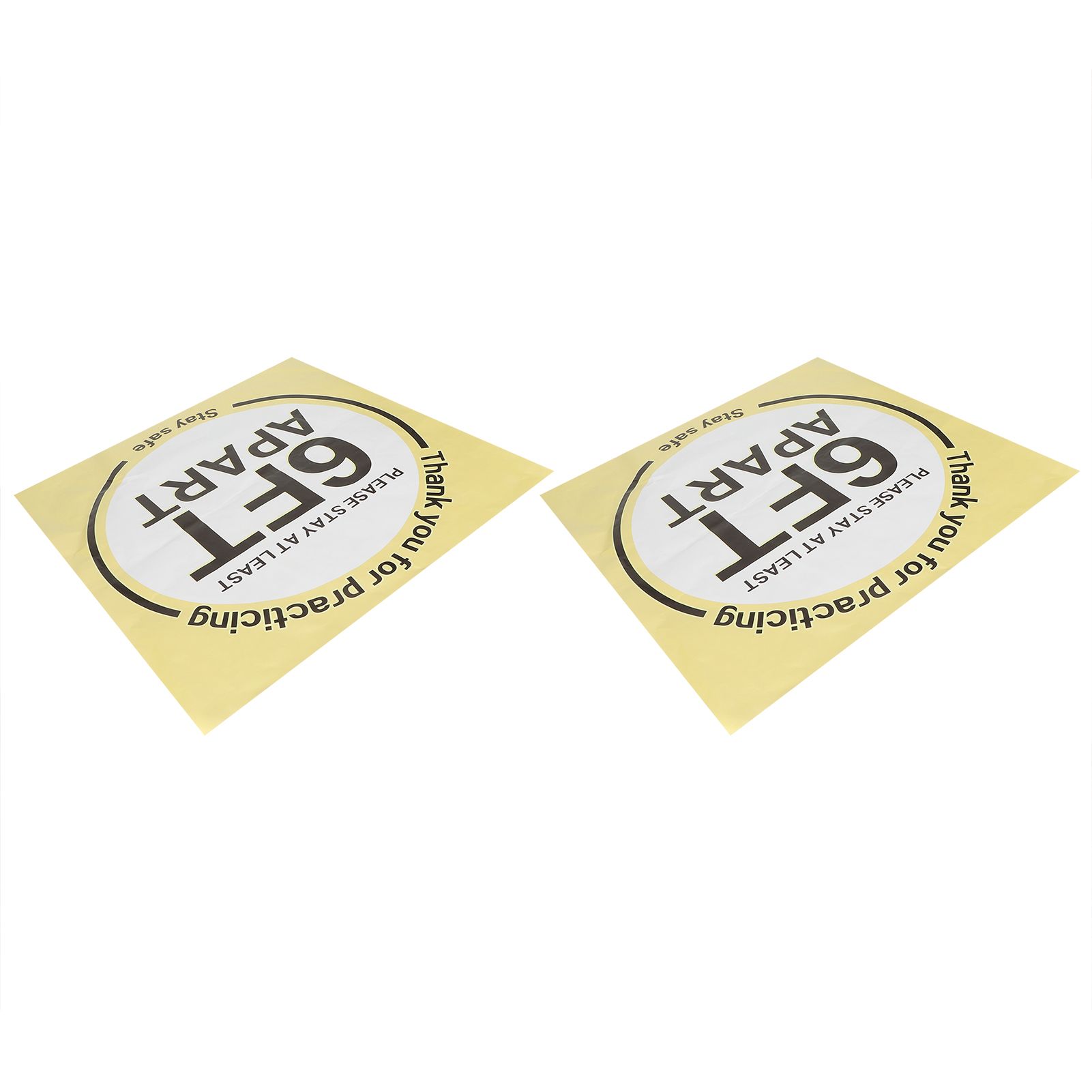 2 Sets Social Distancing Floor Decals Distancing Warning Sign Sticker for view 6