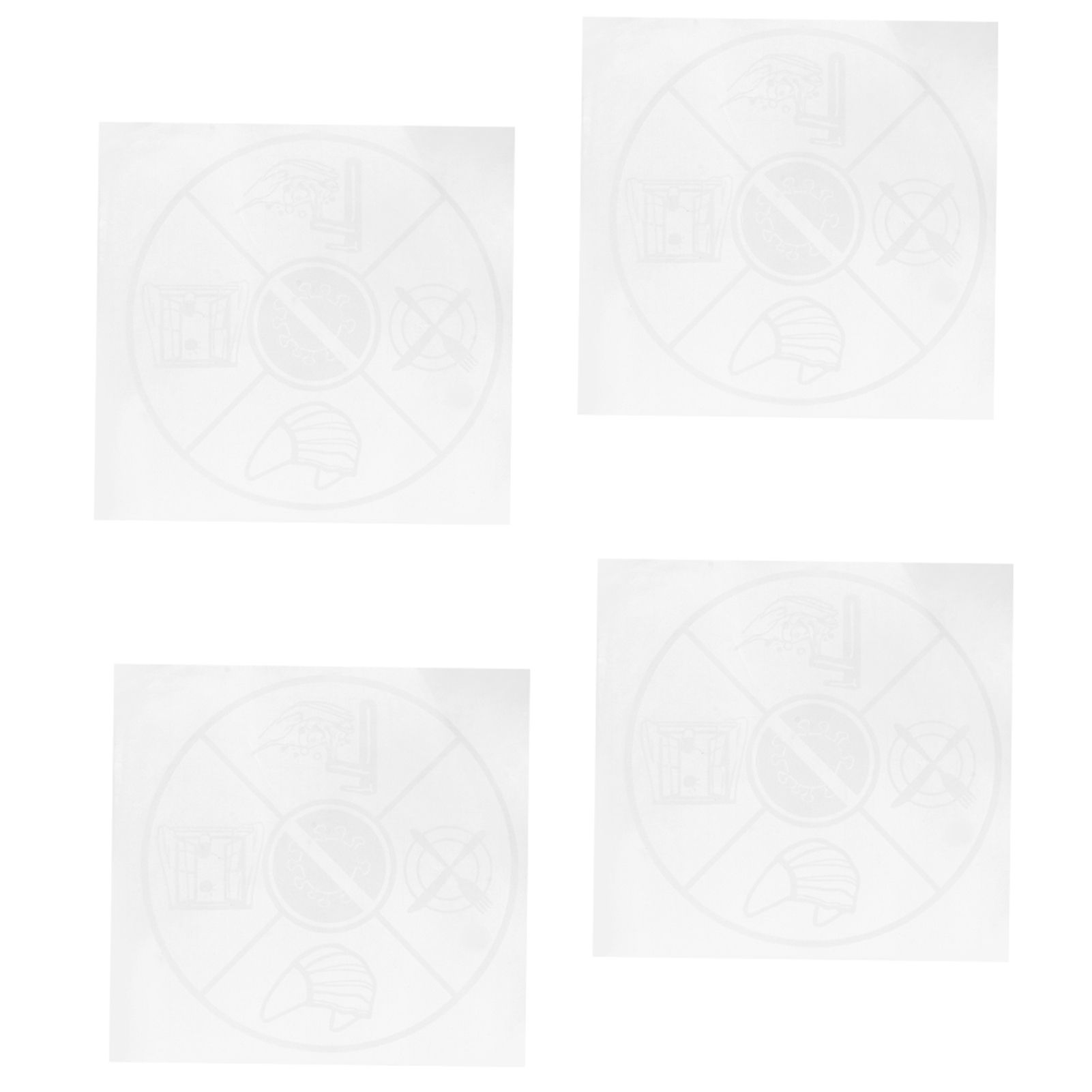 4Set English Warning Signs Safety Wall Caution Stickers Decal for Supermarket view 7