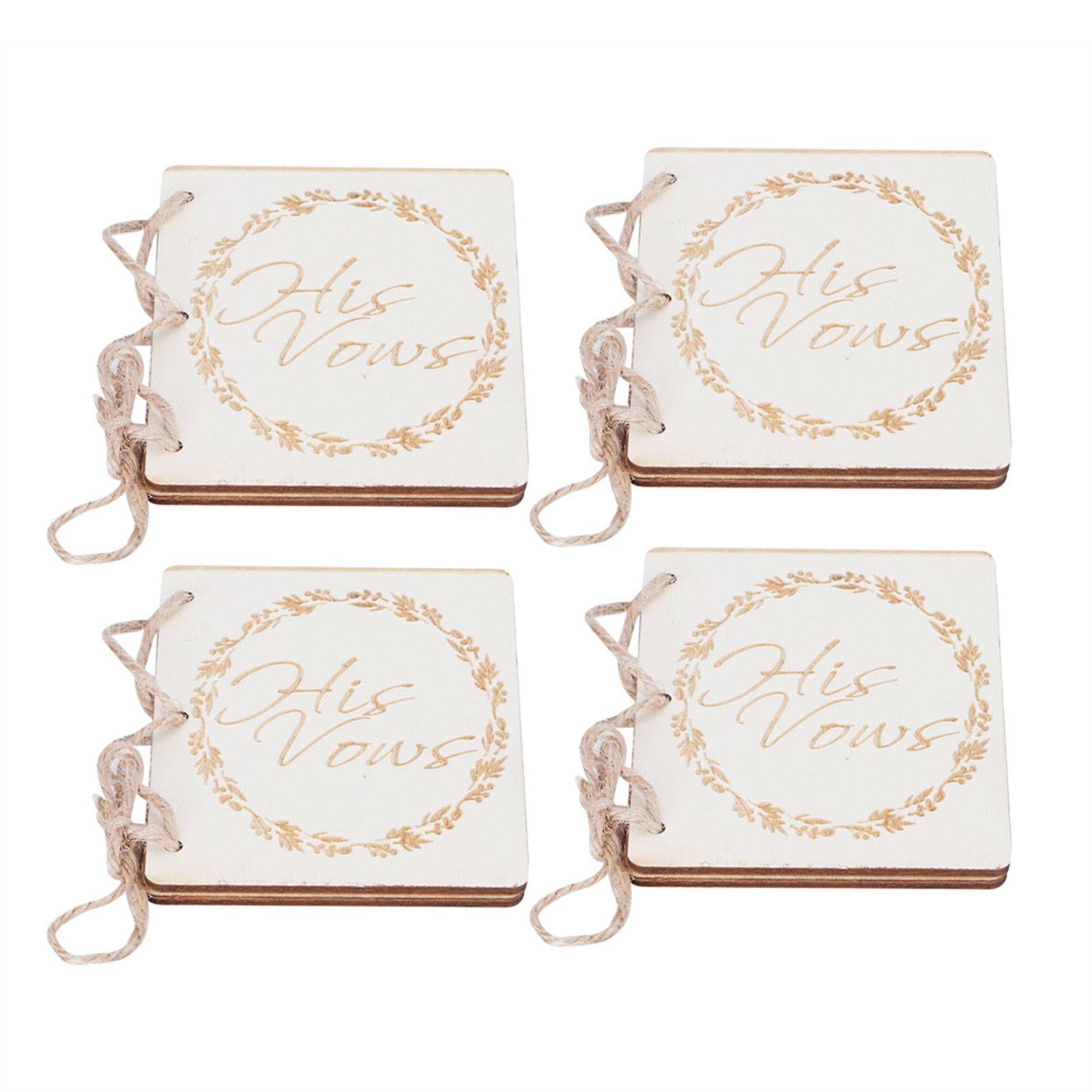 2 Sets Wedding Vow Books Exquisite Gift Card Declaration Booklets Props