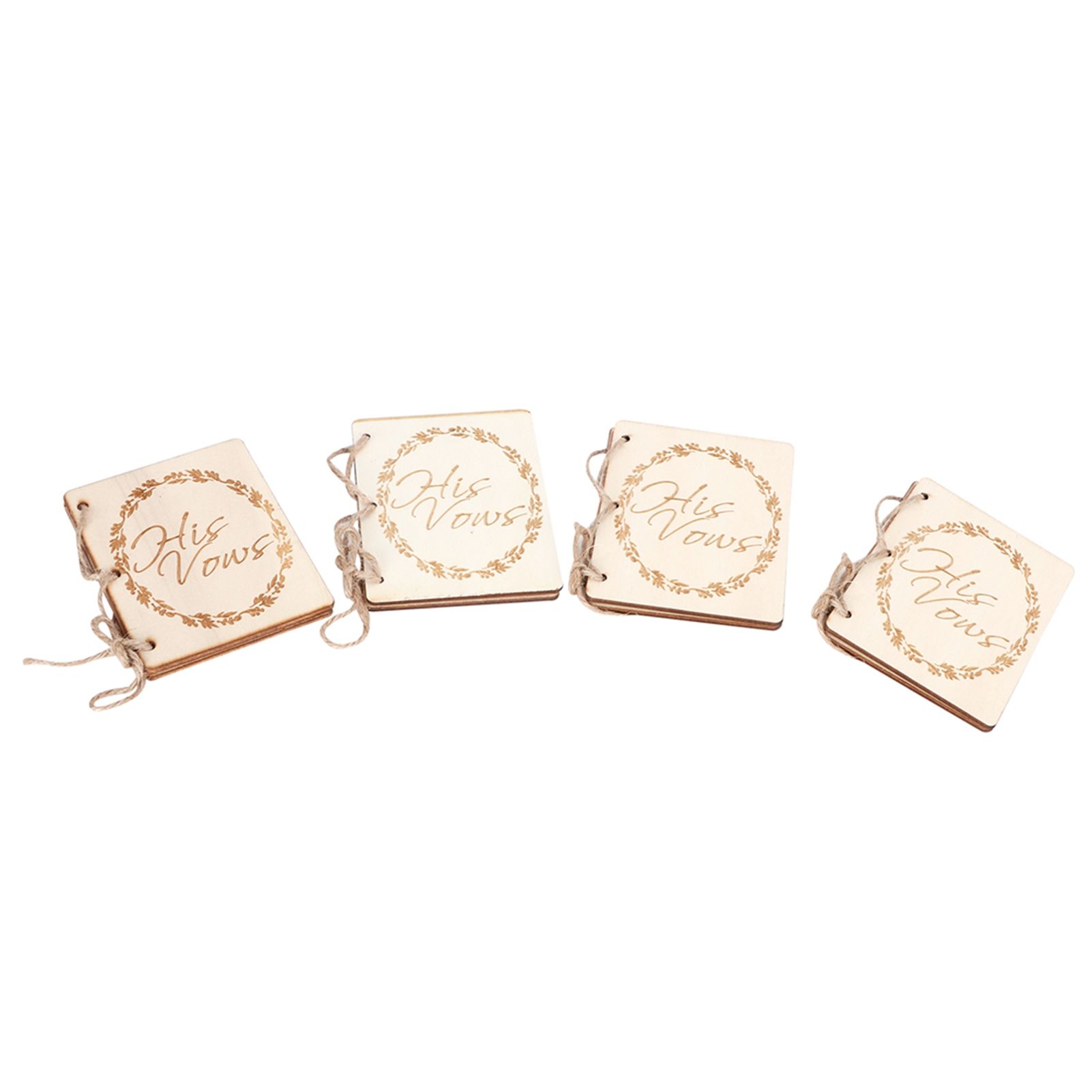 2 Sets Wedding Vow Books Exquisite Gift Card Declaration Booklets Props view 2