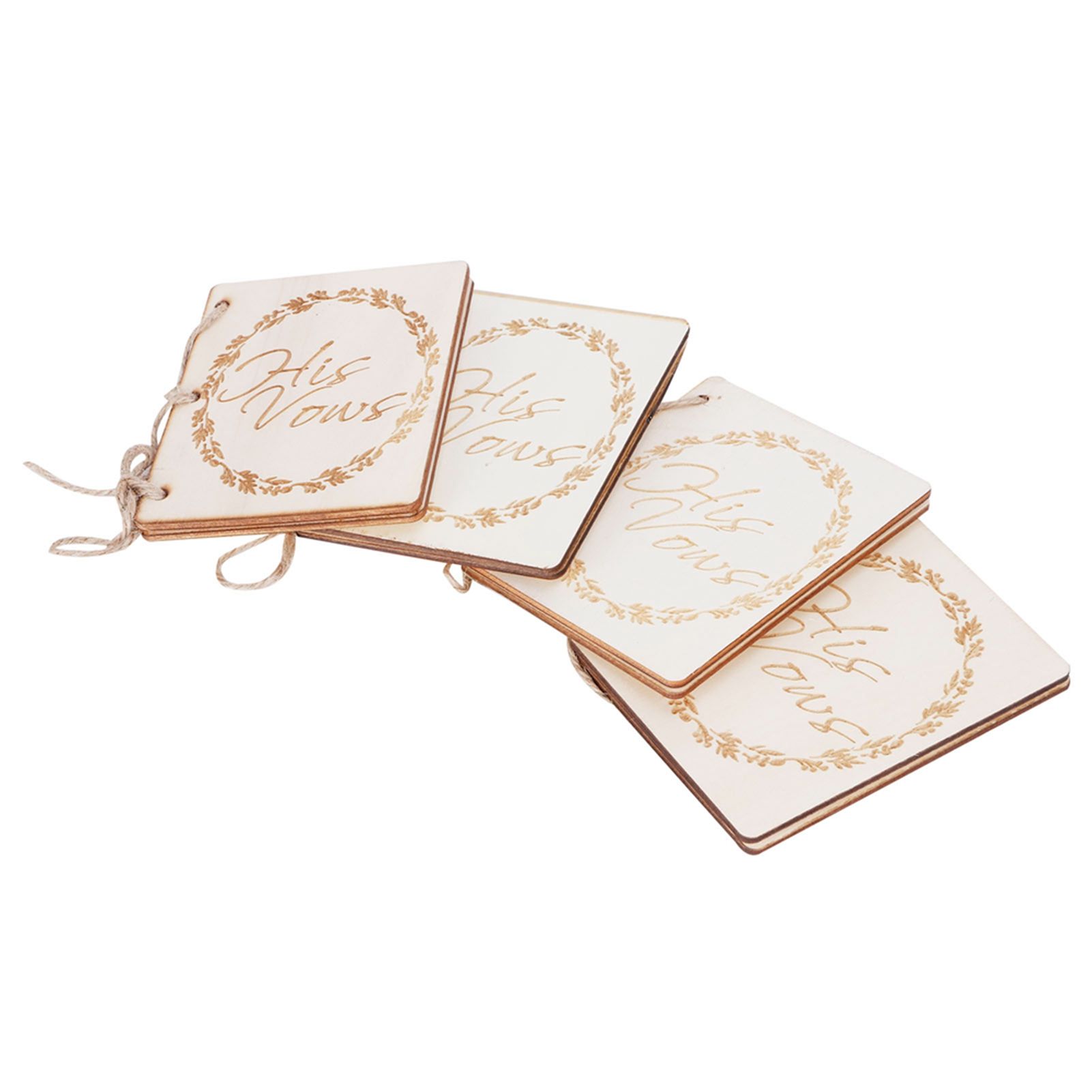 2 Sets Wedding Vow Books Exquisite Gift Card Declaration Booklets Props view 4