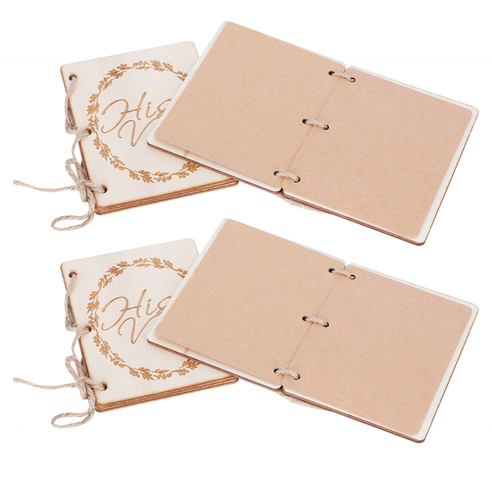 2 Sets Wedding Vow Books Exquisite Gift Card Declaration Booklets Props view 5