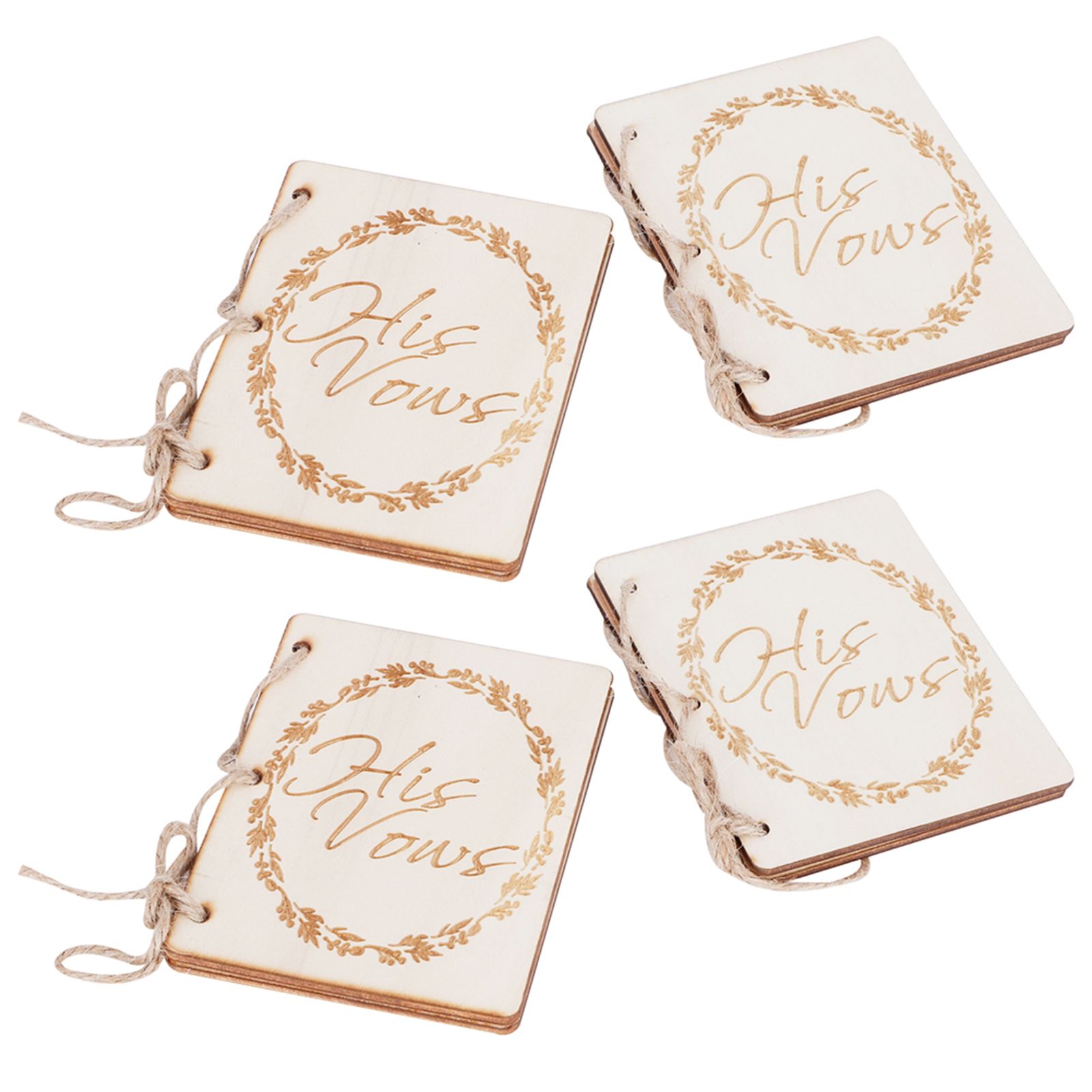 2 Sets Wedding Vow Books Exquisite Gift Card Declaration Booklets Props view 6