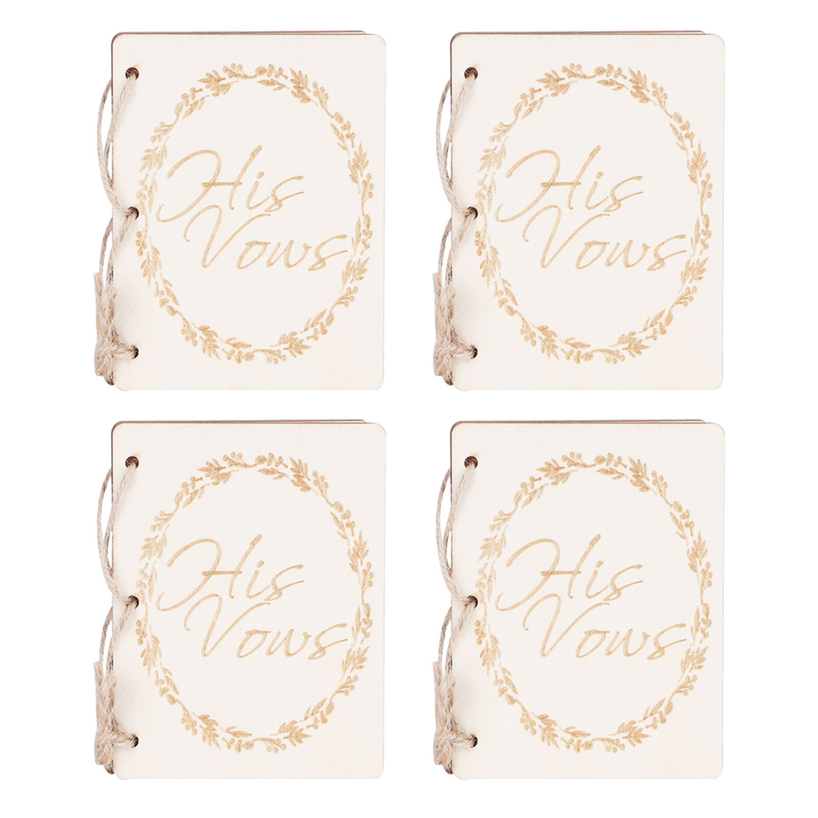 2 Sets Wedding Vow Books Exquisite Gift Card Declaration Booklets Props view 7