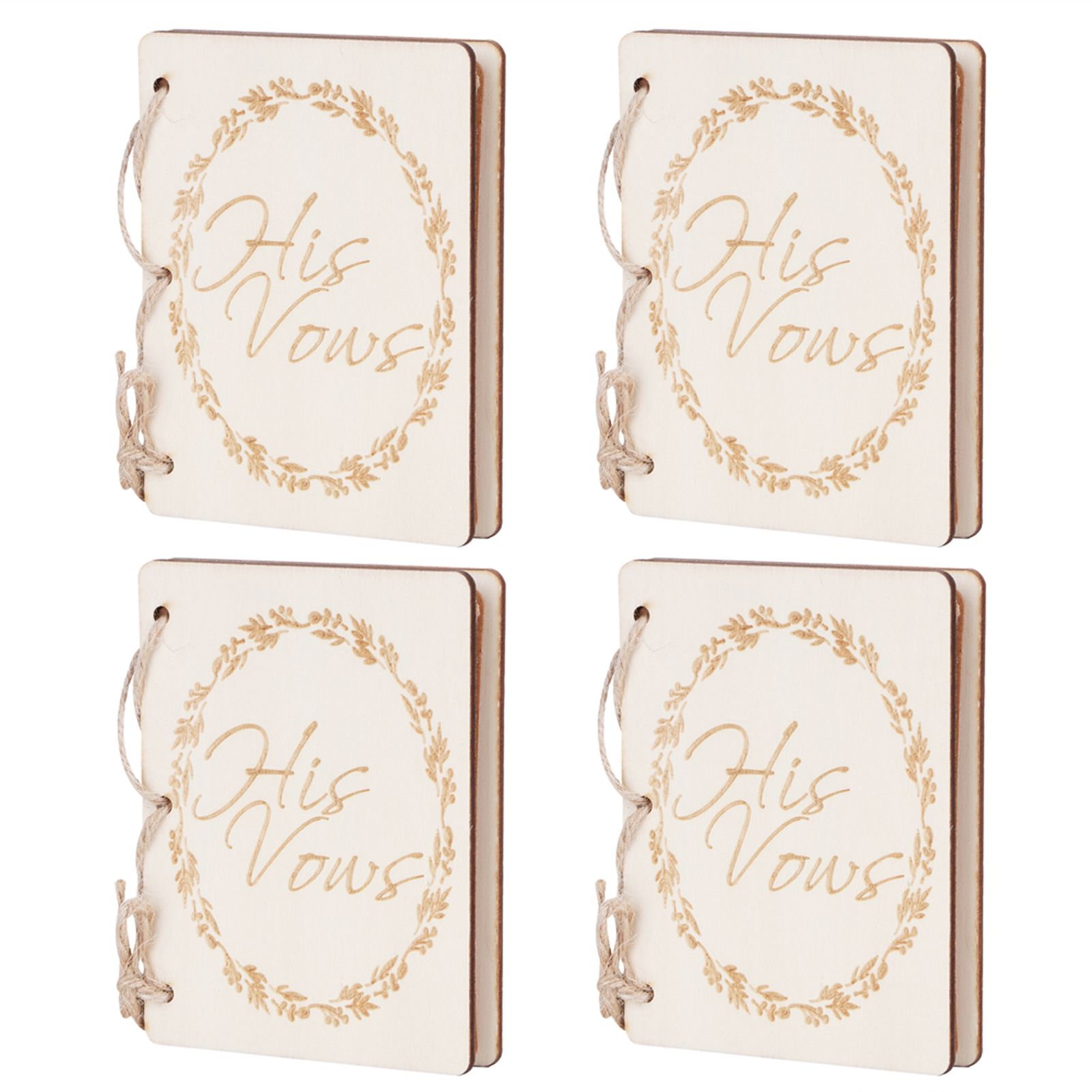 2 Sets Wedding Vow Books Exquisite Gift Card Declaration Booklets Props view 8