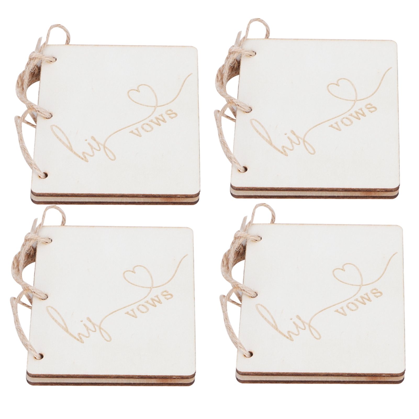2 Sets Wedding Vow Books Exquisite Gift Card Declaration Booklets Props