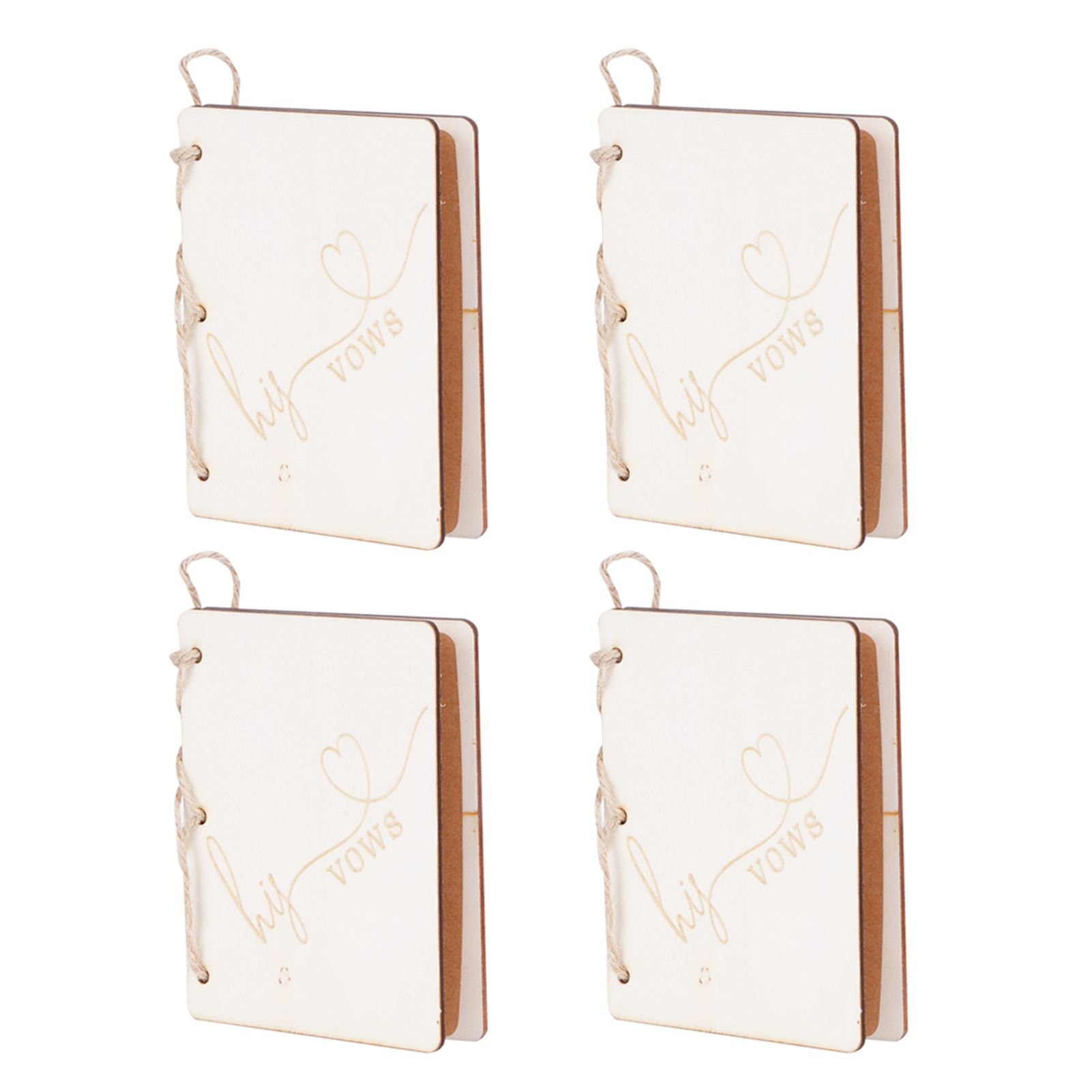 2 Sets Wedding Vow Books Exquisite Gift Card Declaration Booklets Props view 5