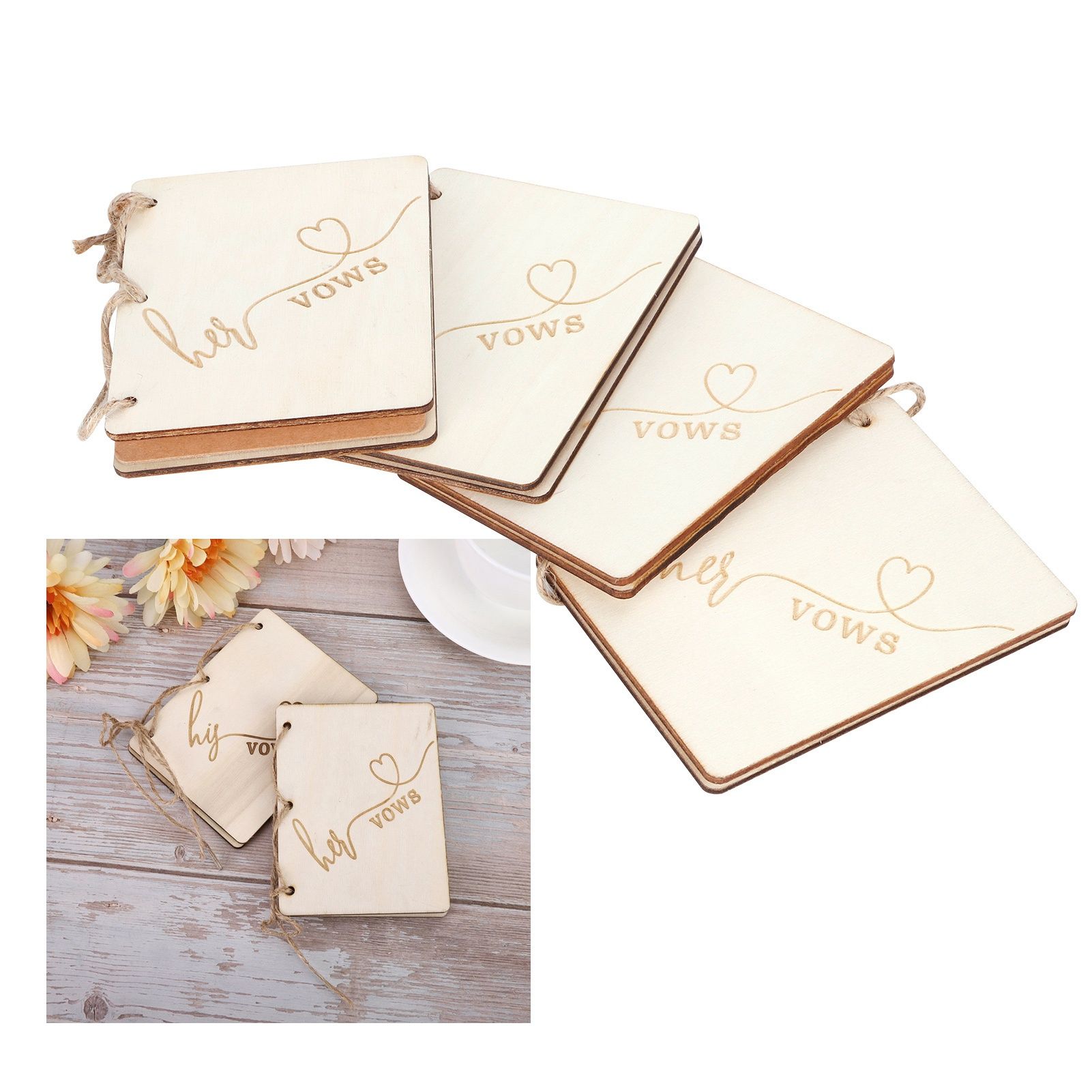 2 Set Wedding Booklet Anniversary Books Notebook Photography Props Decoration view 9