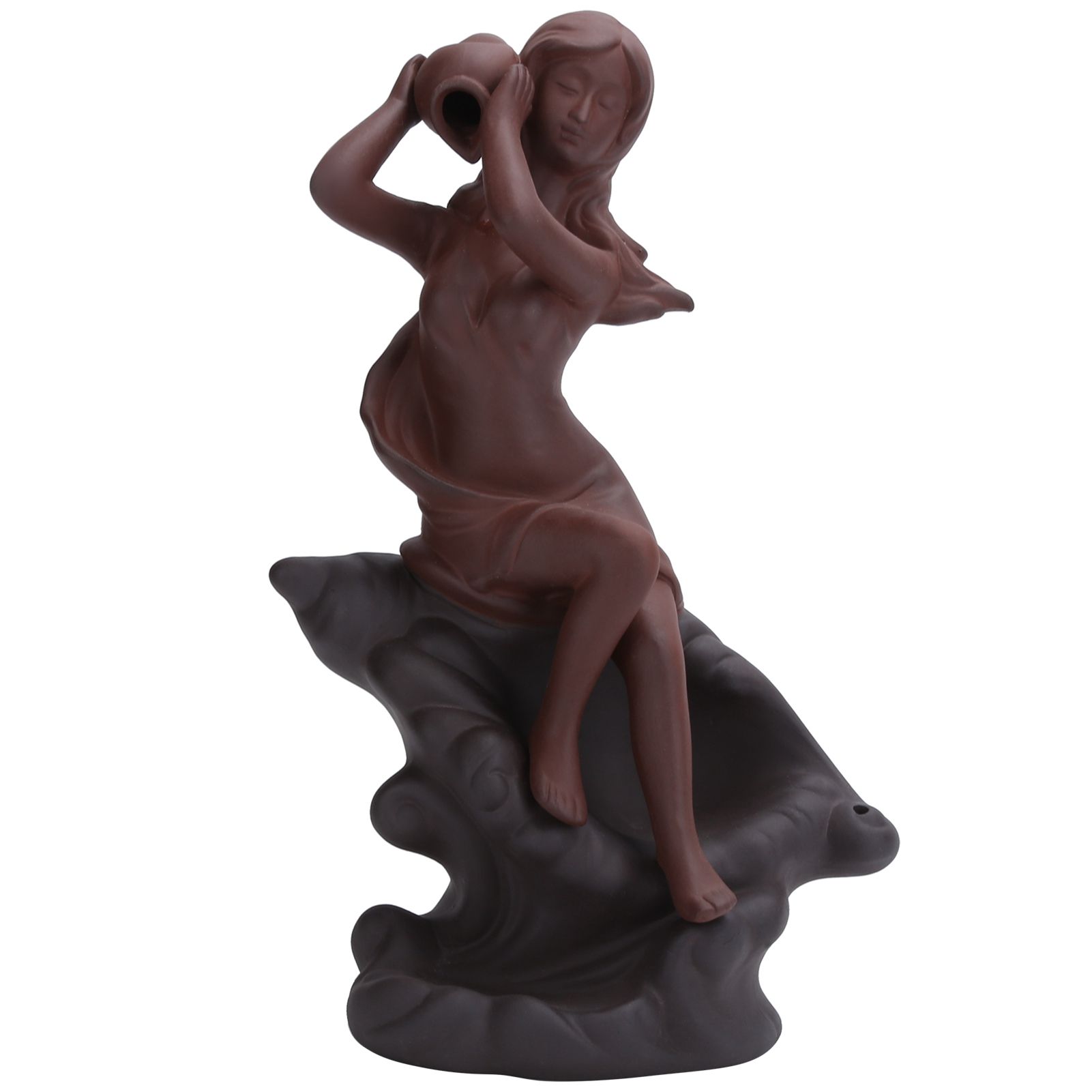 Incense Burner Red Stoneware Backflow Incense Holder Home Office Decoration