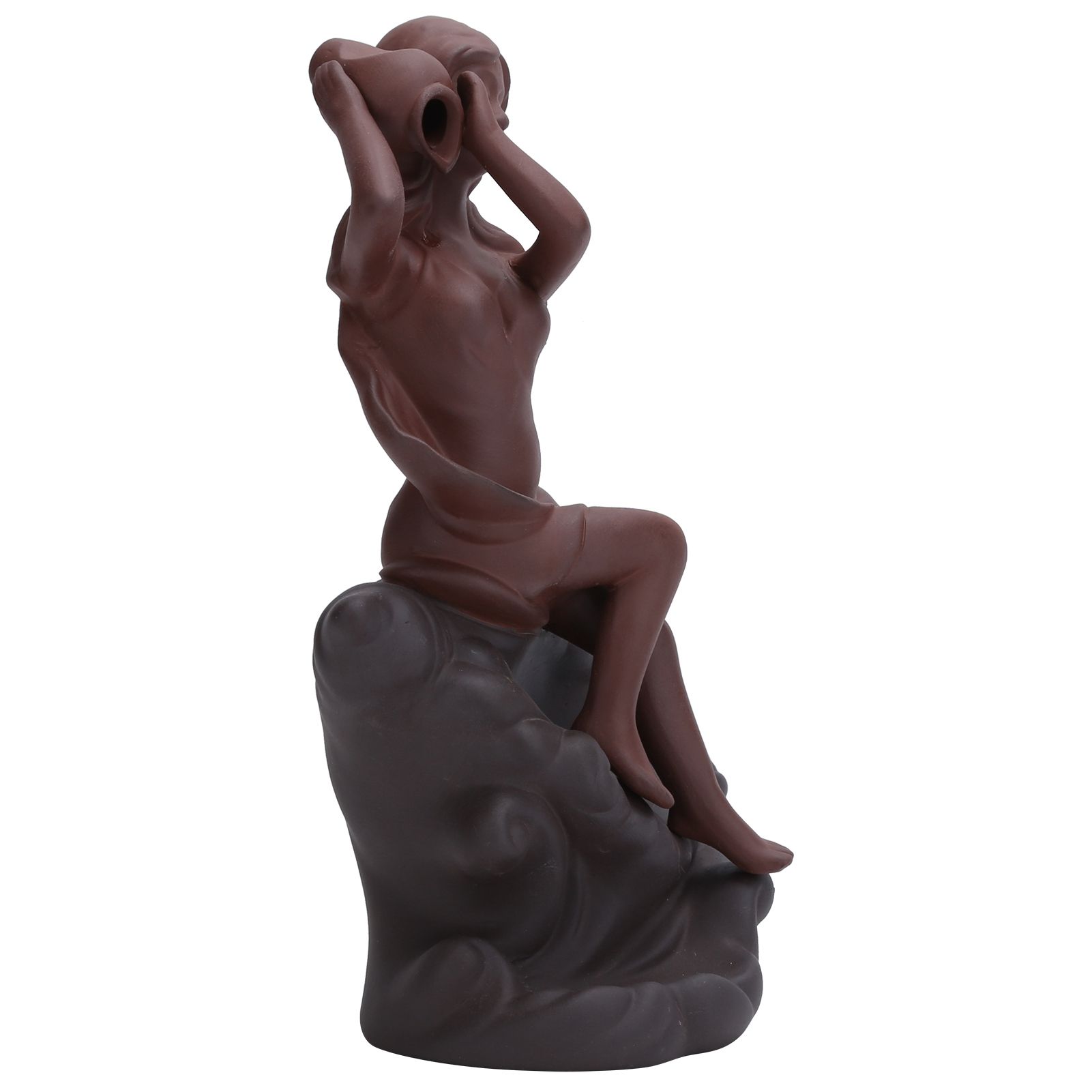 Incense Burner Red Stoneware Backflow Incense Holder Home Office Decoration view 5