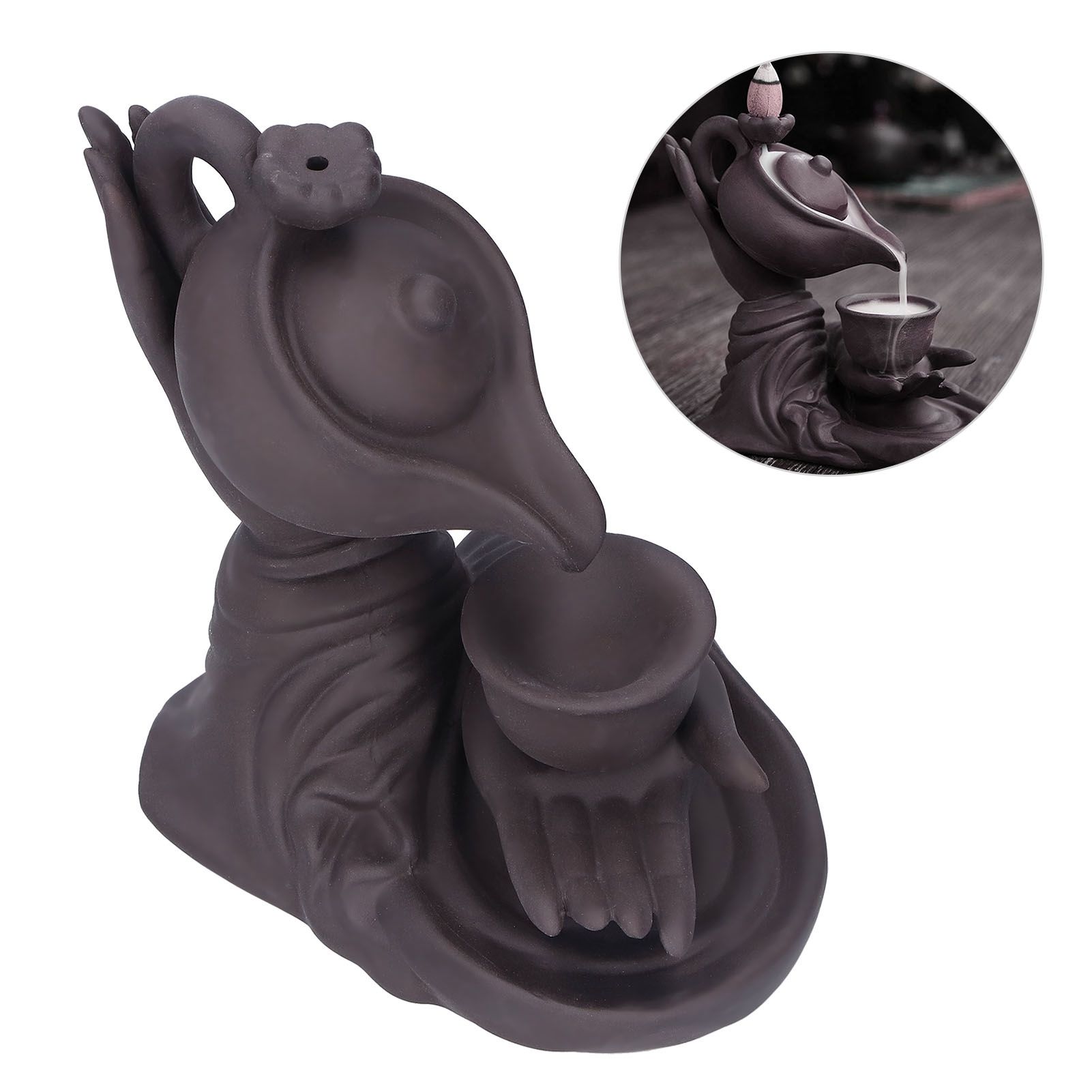 Buddha Hand Backflow Incense Burner Ornament Incense Holder Feng Shui Decorations view 10