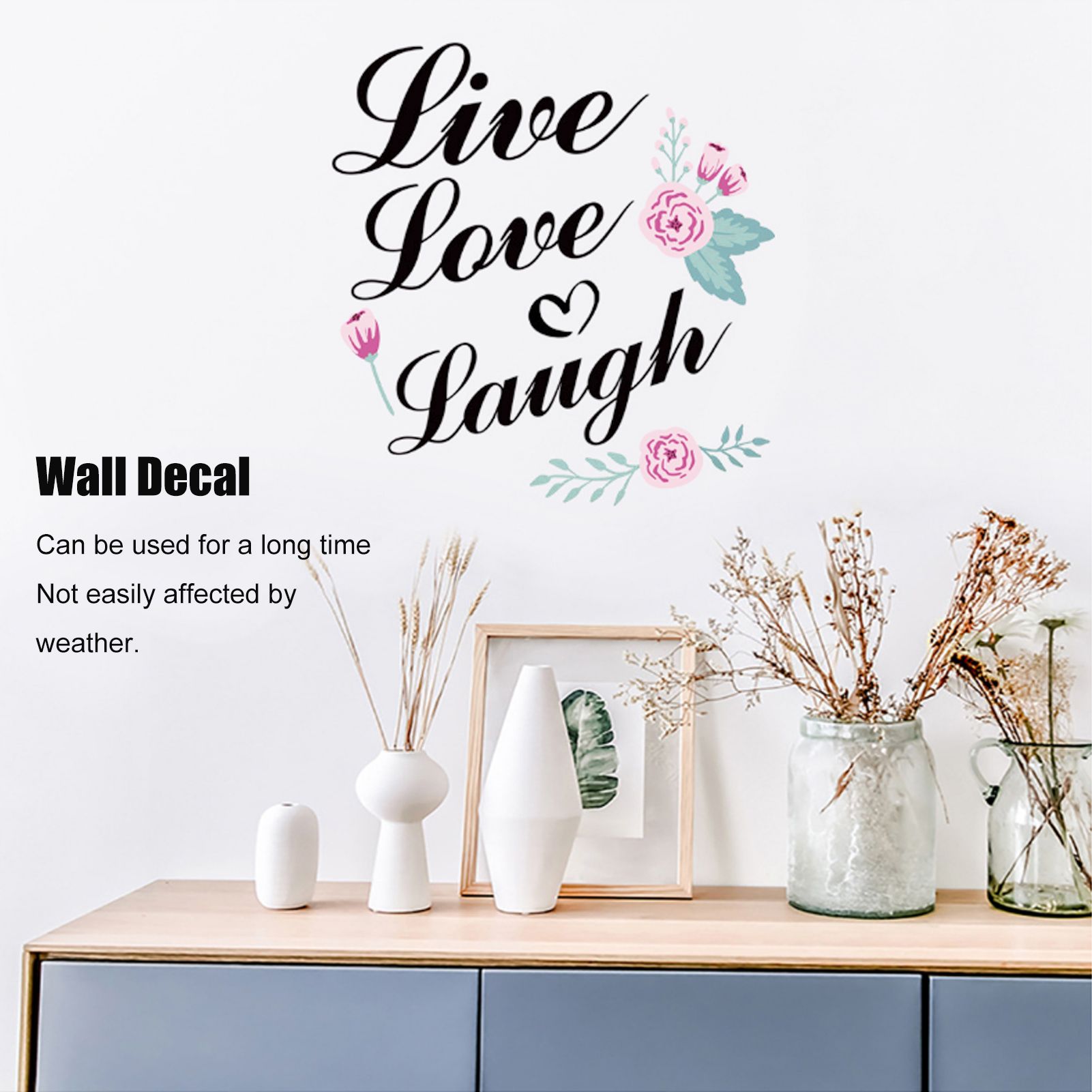 6Pcs Wall Sticker English Letters Pattern DIY Wall Decal for Home Living Room view 15