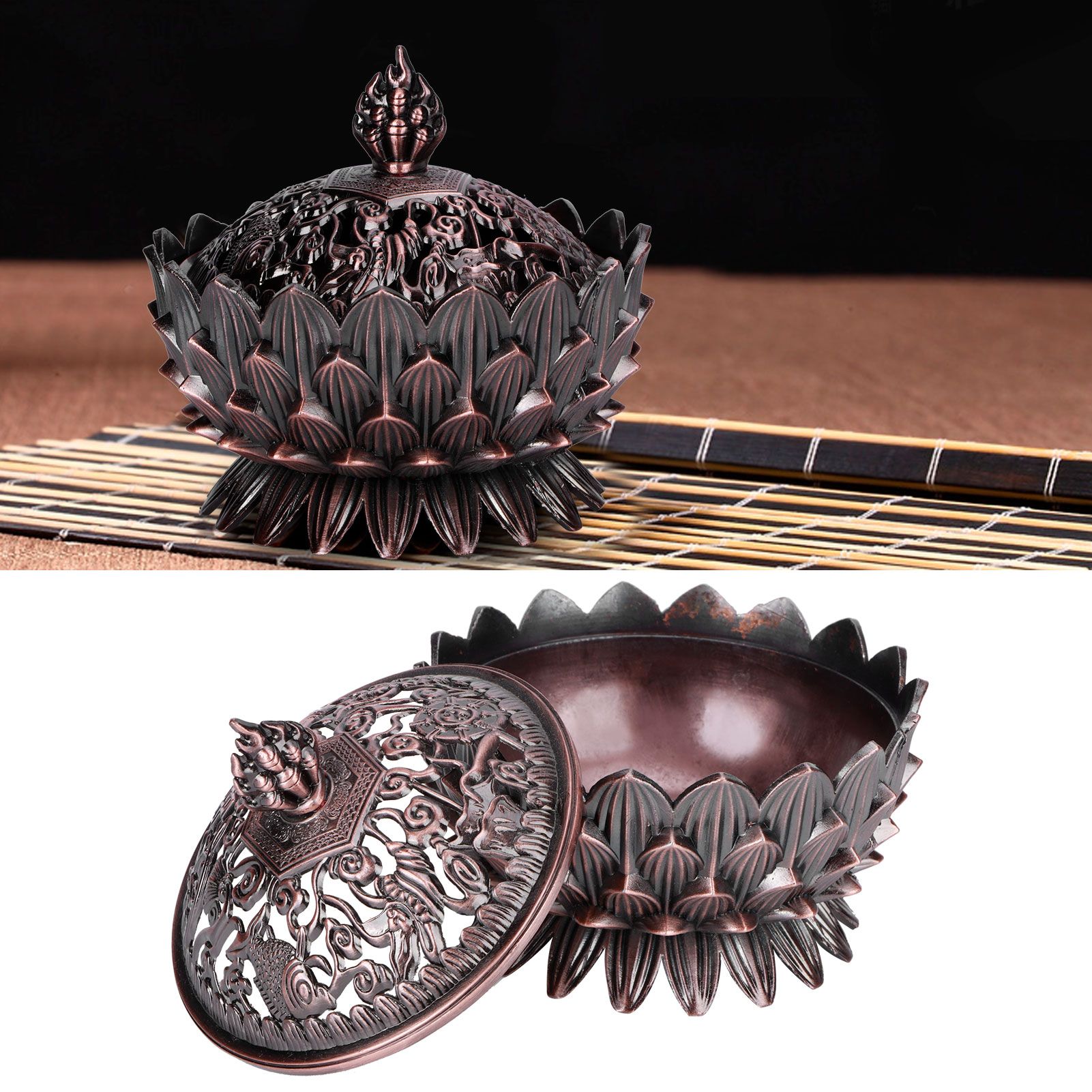 Vintage Incense Holders Buddha Incense Burner for Home Office Feng Shui view 10