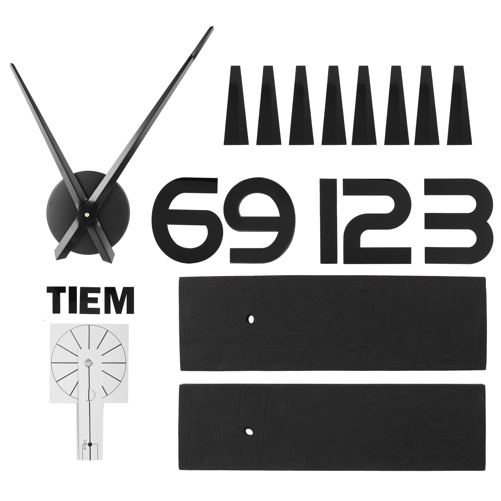 Frameless Wall Clock Sticker Mirror Surface Living Room Bedroom Office DIY view 3
