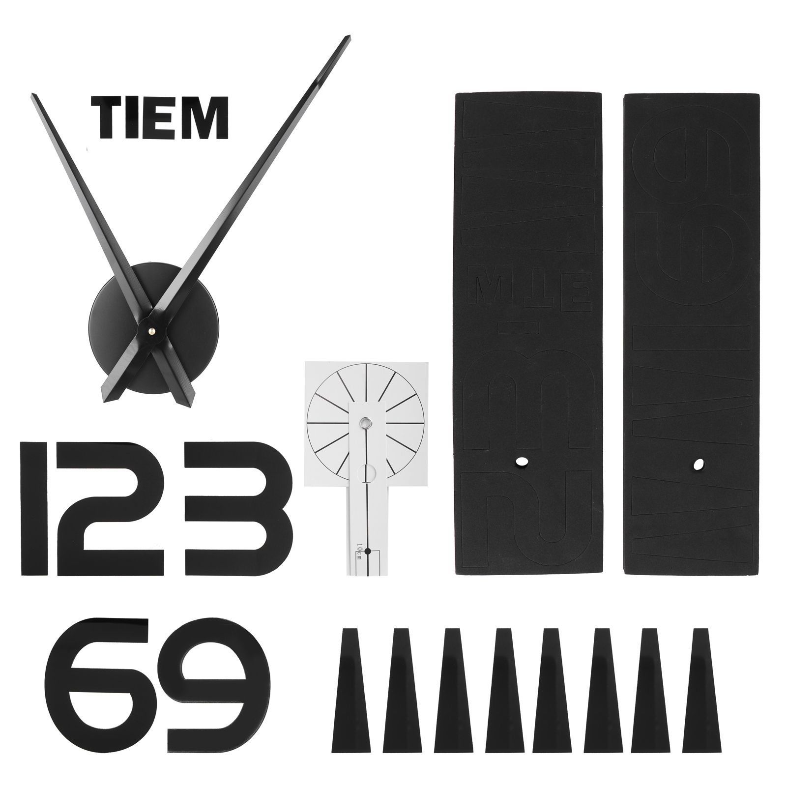 Frameless Wall Clock Sticker Mirror Surface Living Room Bedroom Office DIY view 4
