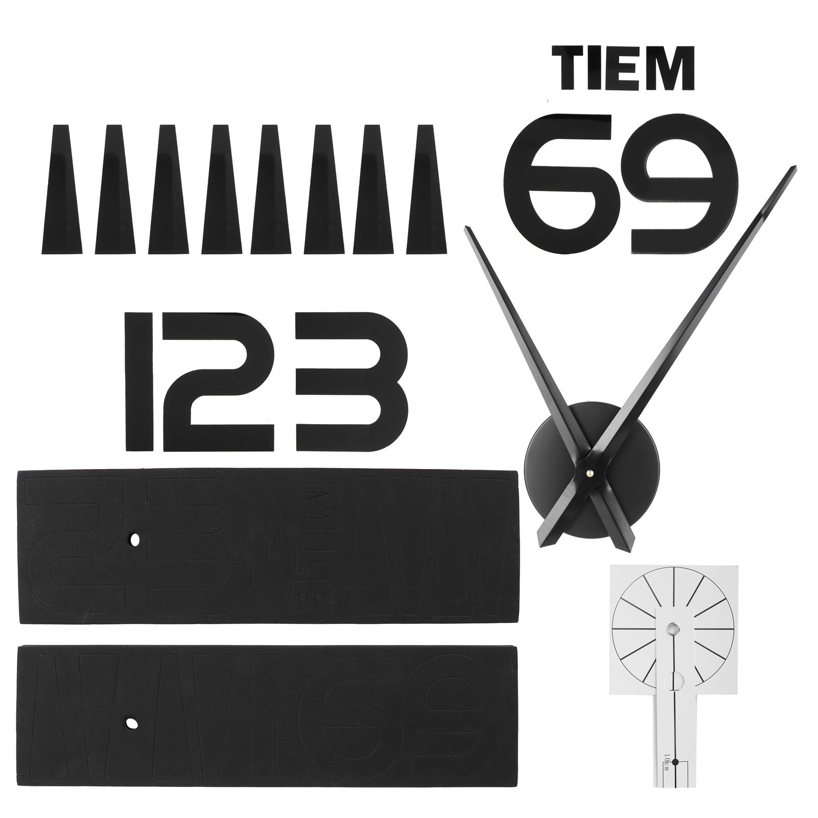 Frameless Wall Clock Sticker Mirror Surface Living Room Bedroom Office DIY view 6