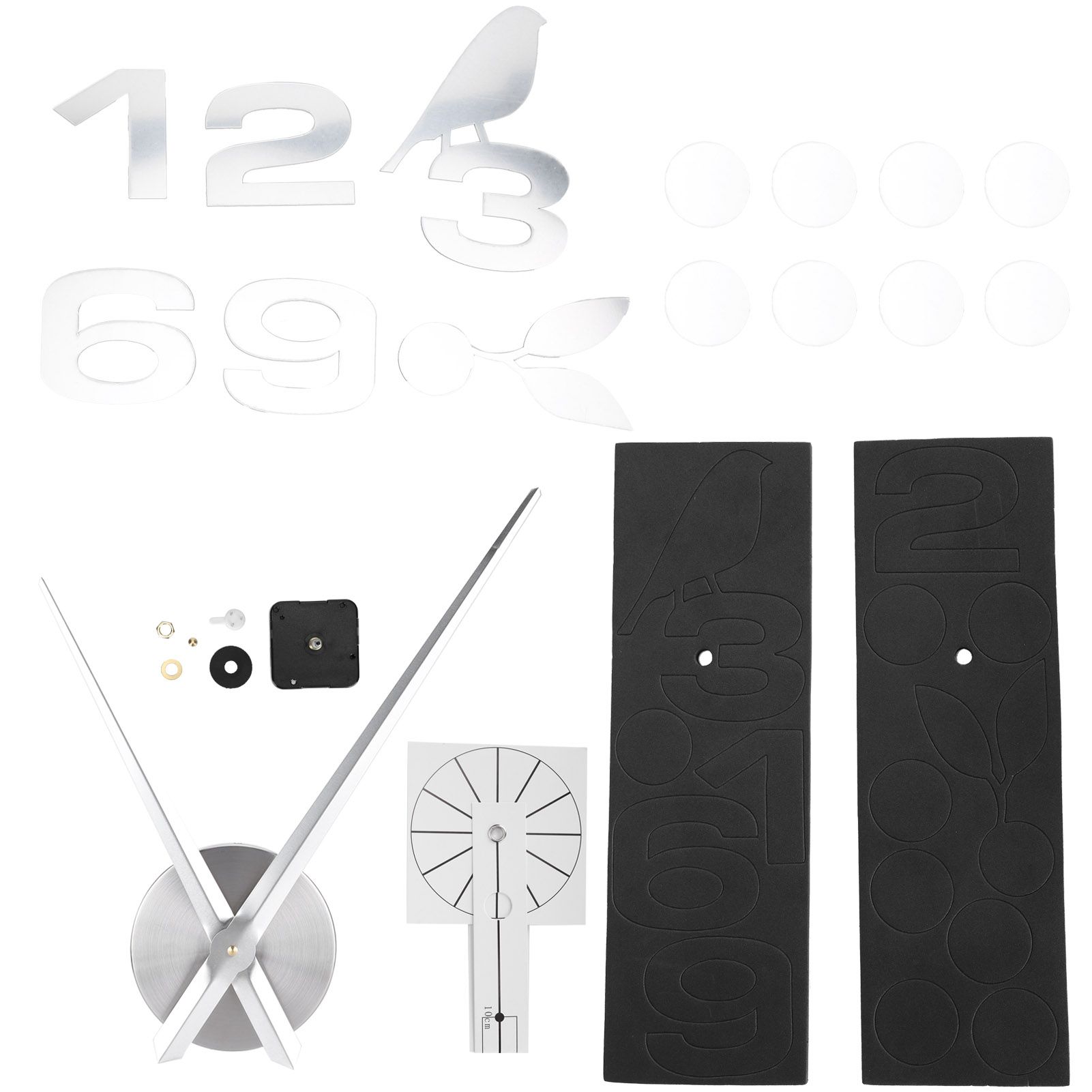 Frameless Wall Clock Sticker Mirror Surface DIY Decoration Living Room Bedroom view 2