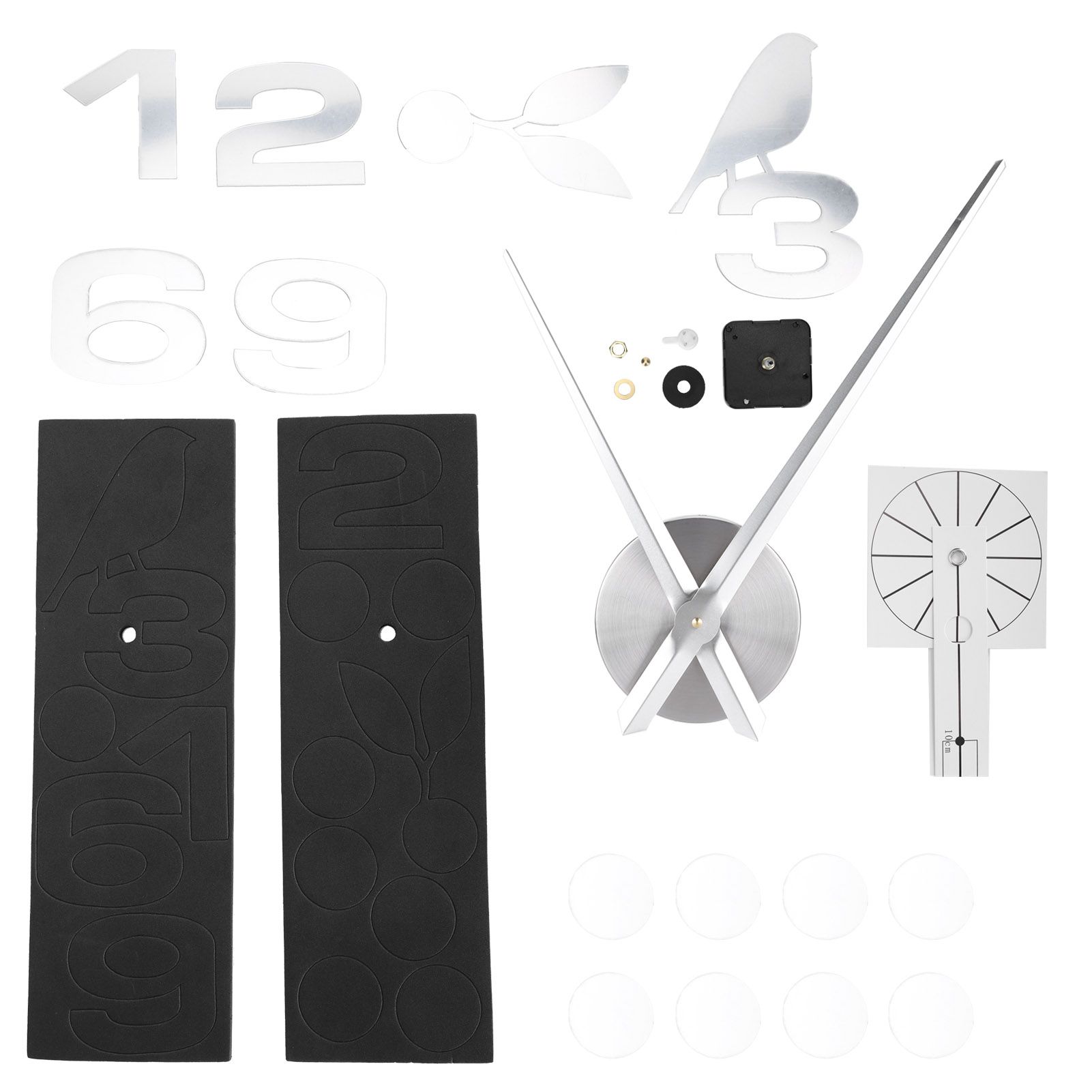 Frameless Wall Clock Sticker Mirror Surface DIY Decoration Living Room Bedroom view 3