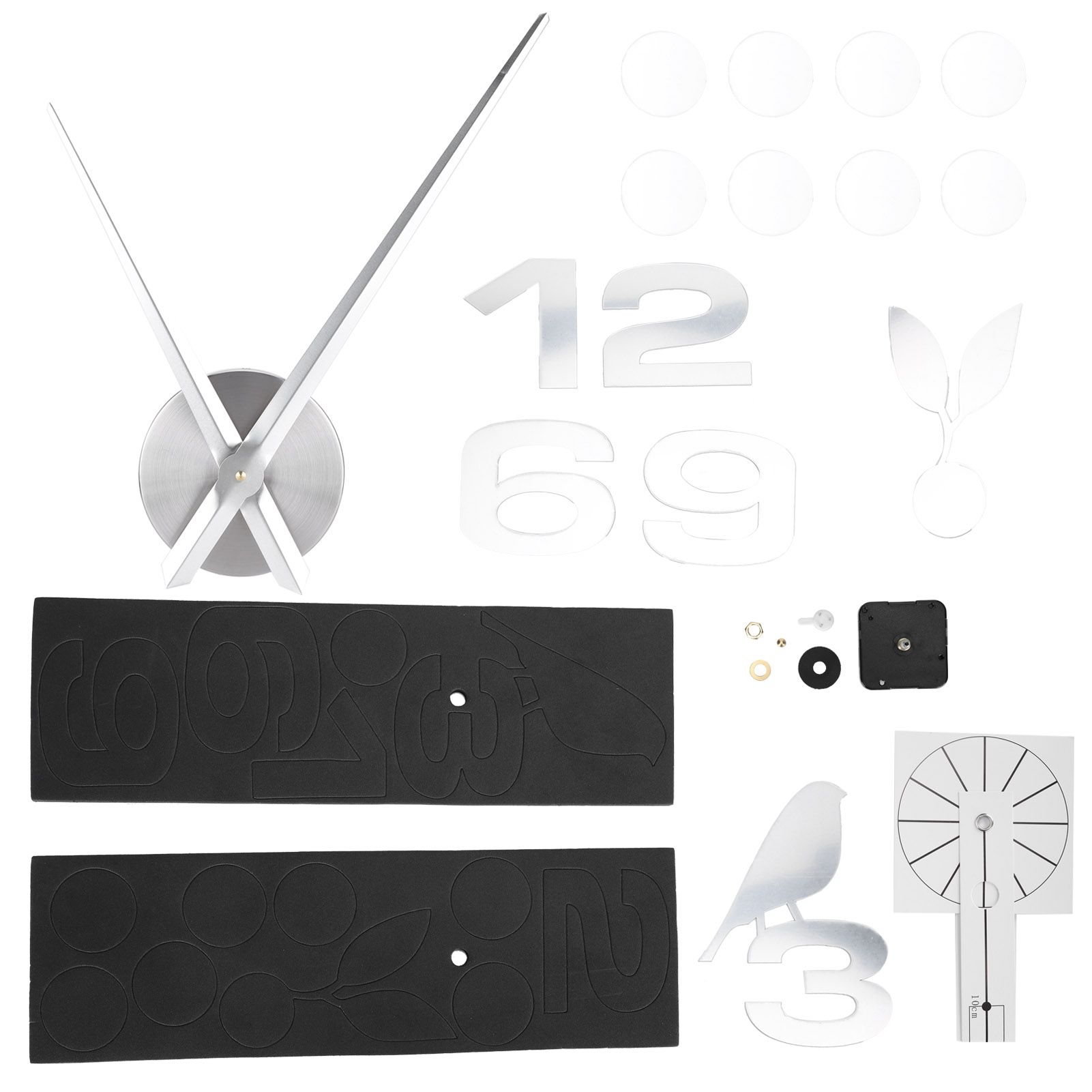 Frameless Wall Clock Sticker Mirror Surface DIY Decoration Living Room Bedroom view 8