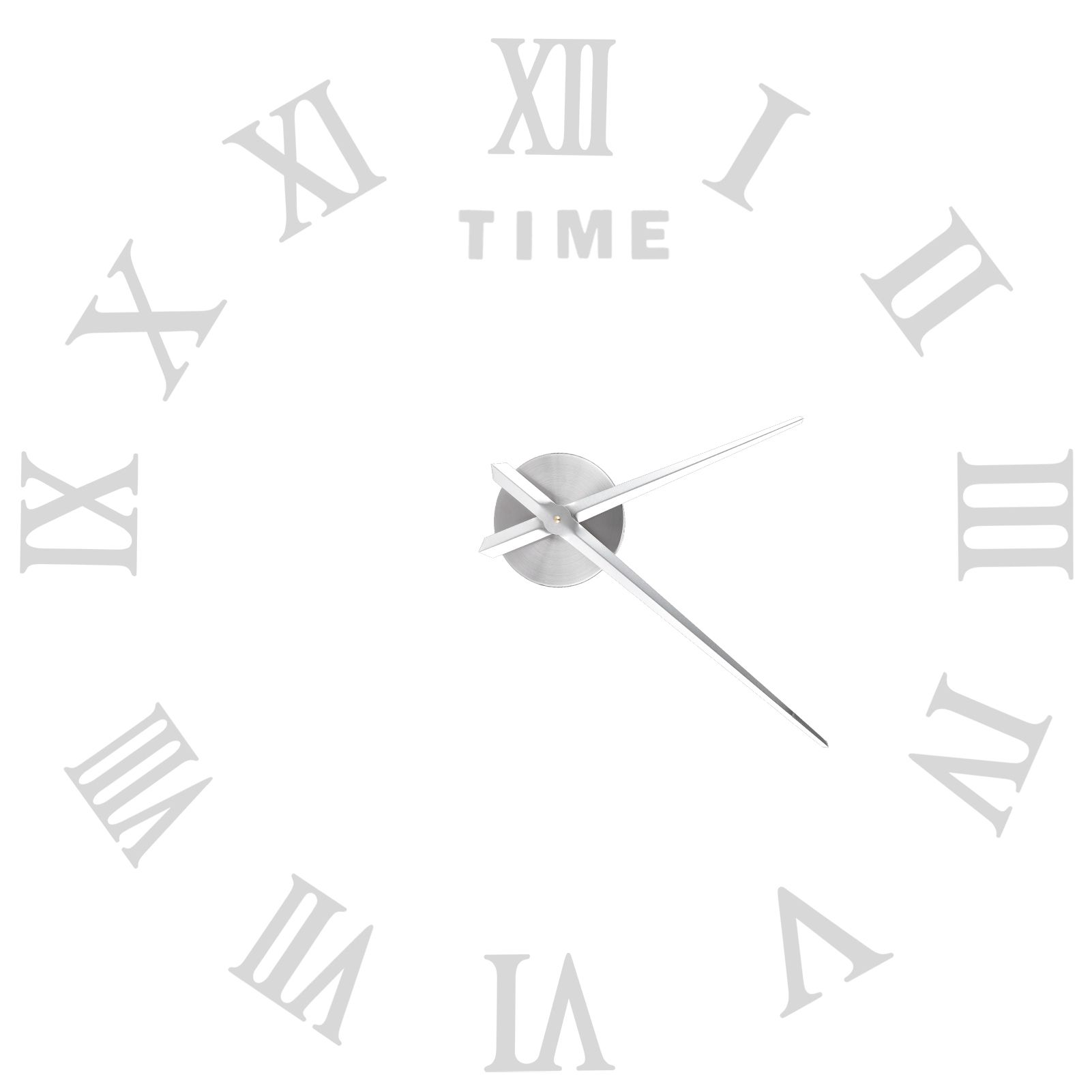 DIY Wall Clock Roman Numerals Frameless Mirror Surface Wall Clock Home Living view 2