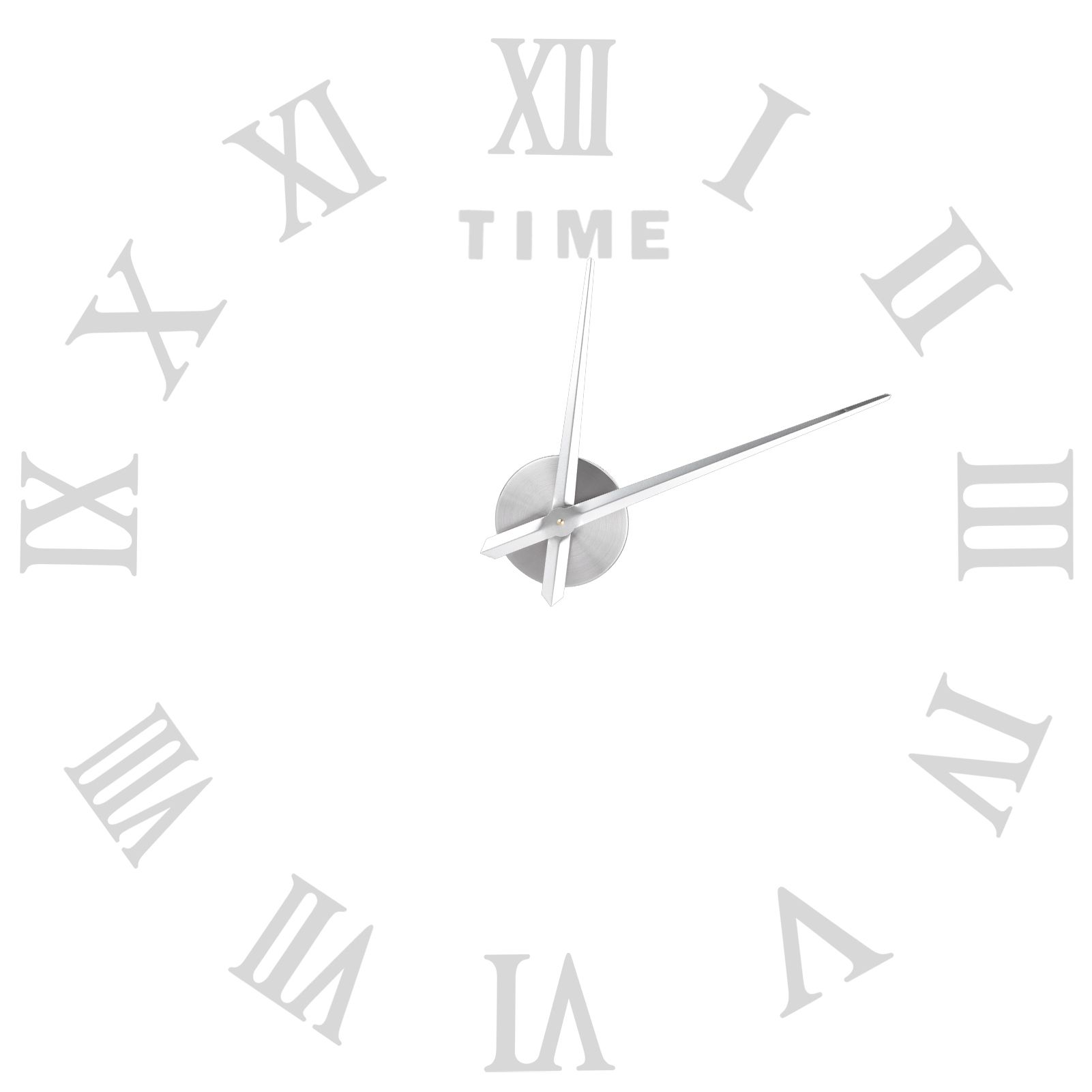 DIY Wall Clock Roman Numerals Frameless Mirror Surface Wall Clock Home Living view 3