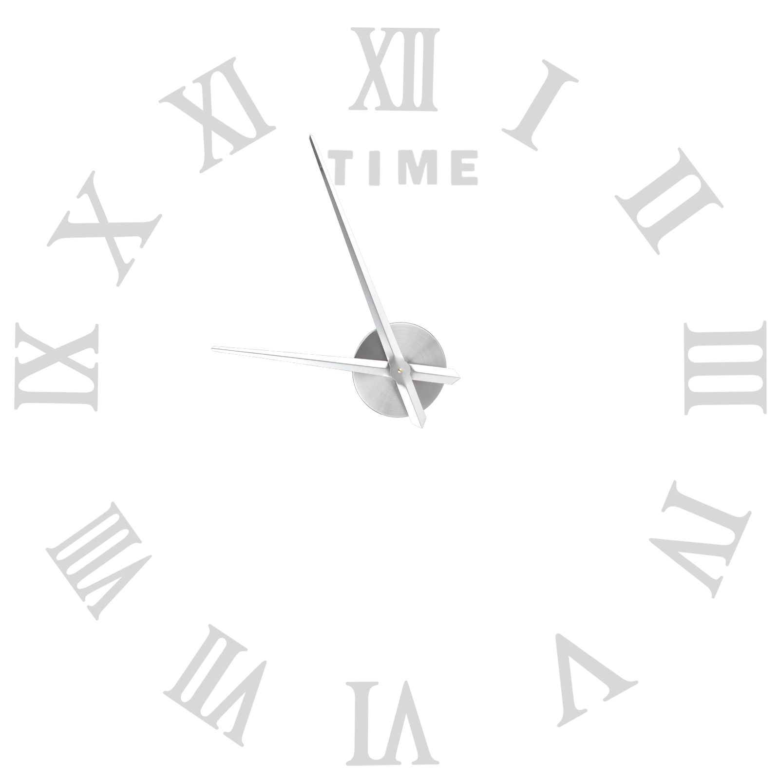 DIY Wall Clock Roman Numerals Frameless Mirror Surface Wall Clock Home Living view 4