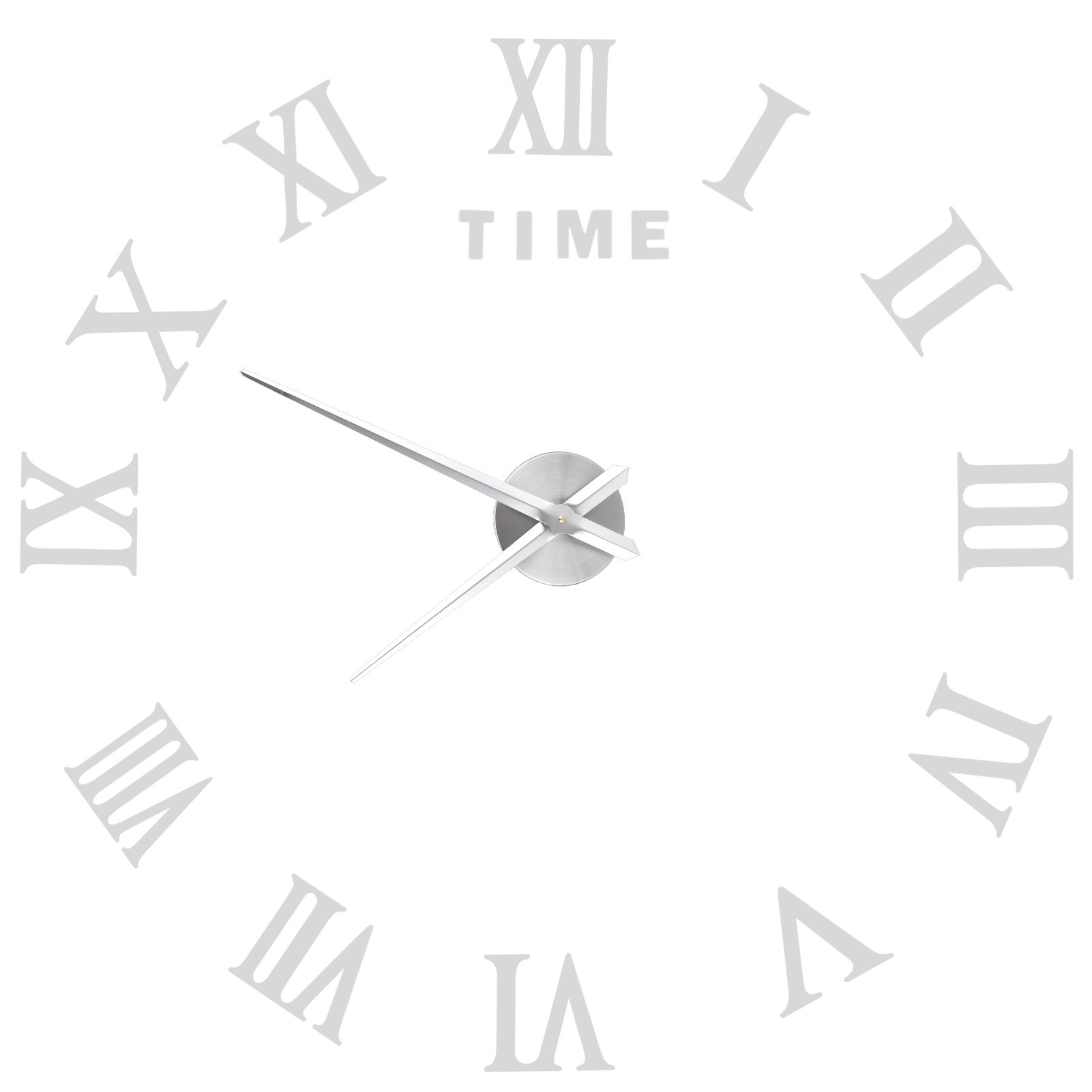 DIY Wall Clock Roman Numerals Frameless Mirror Surface Wall Clock Home Living view 5